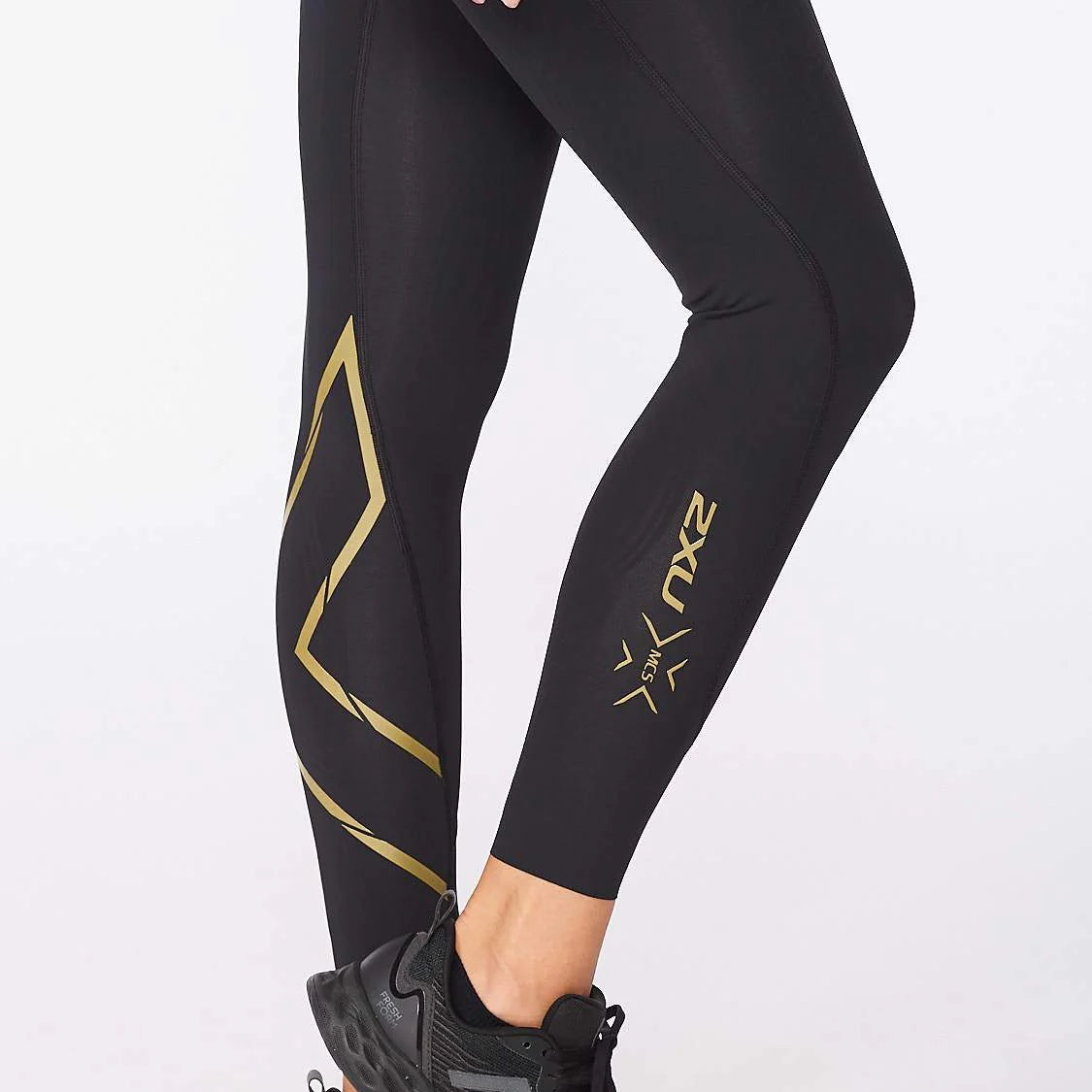 2XU Women's MCS X Train Mid Rise Compression Tights - High Performance Workout Leggings for Running, Yoga & Gym Training