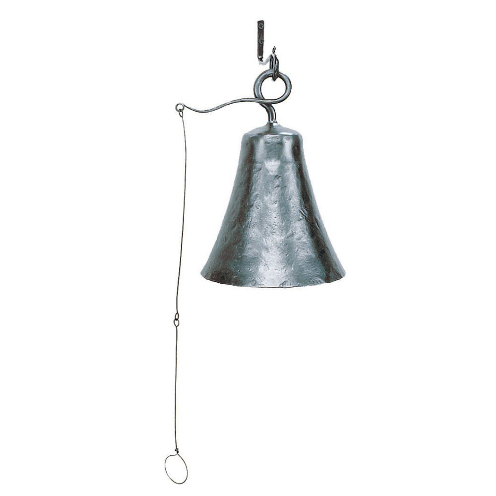 Large Wrought Iron Bell by Achla - Outdoor Garden Decor, Farmhouse Style Wind Chime for Patio, Porch & Yard Decoration