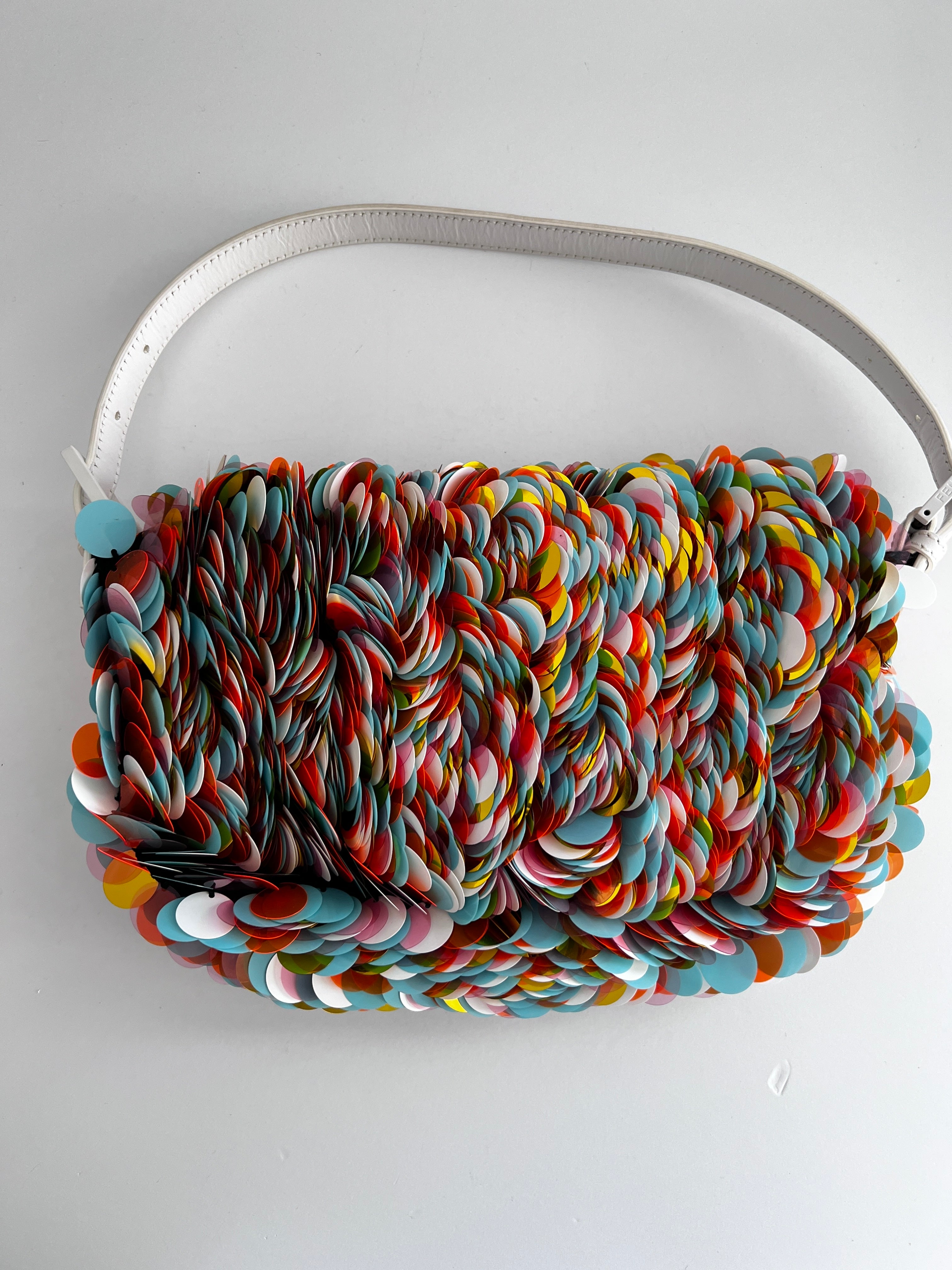 Fendi Multicolor Sequin Baguette Bag - Stylish Shoulder Bag for Women, Perfect for Parties, Weddings & Evening Events