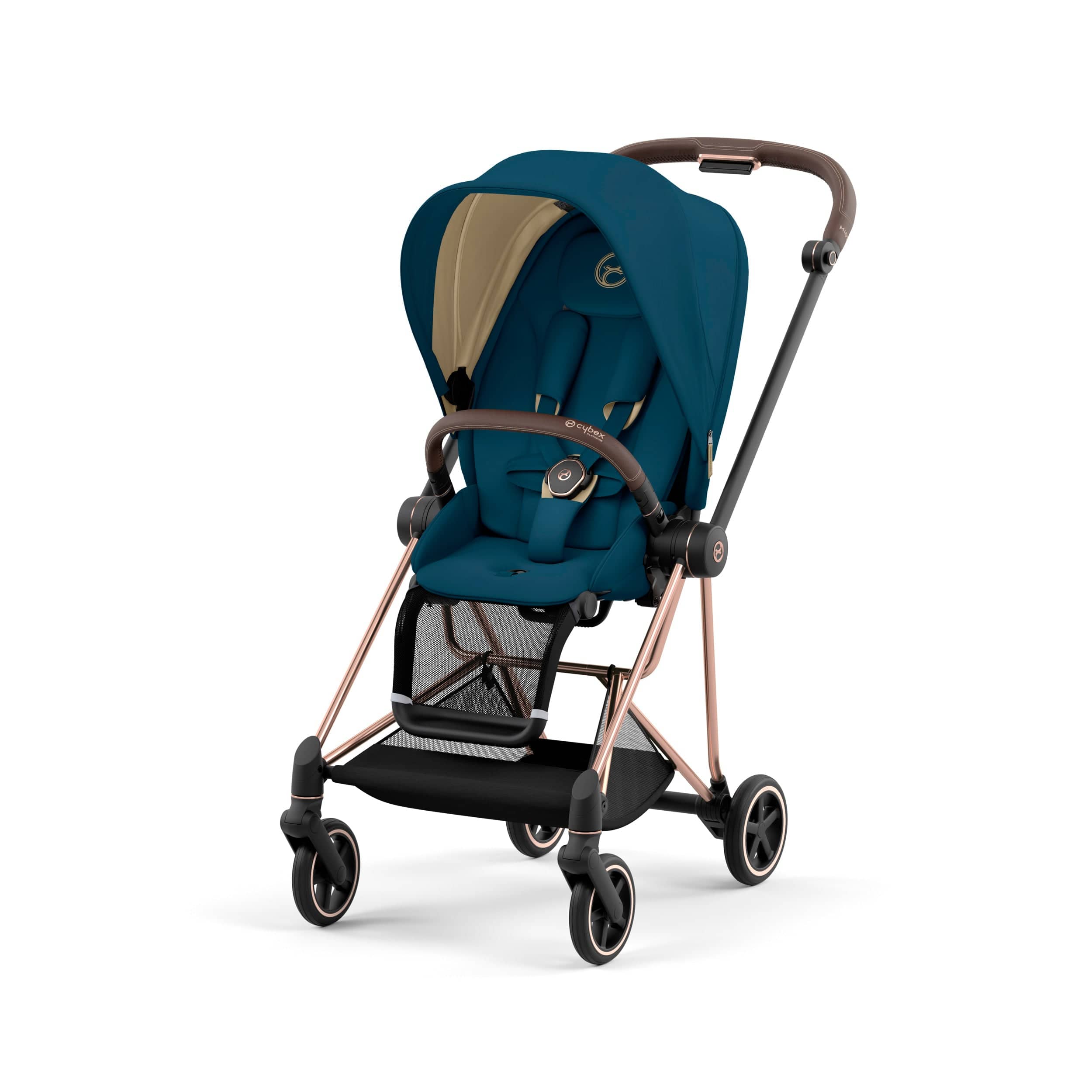 Cybex Mios 3 Complete Stroller - Rose Gold & Brown Luxury Baby Stroller with Reversible Seat | Perfect for Urban Travel, Shopping & Family Outings