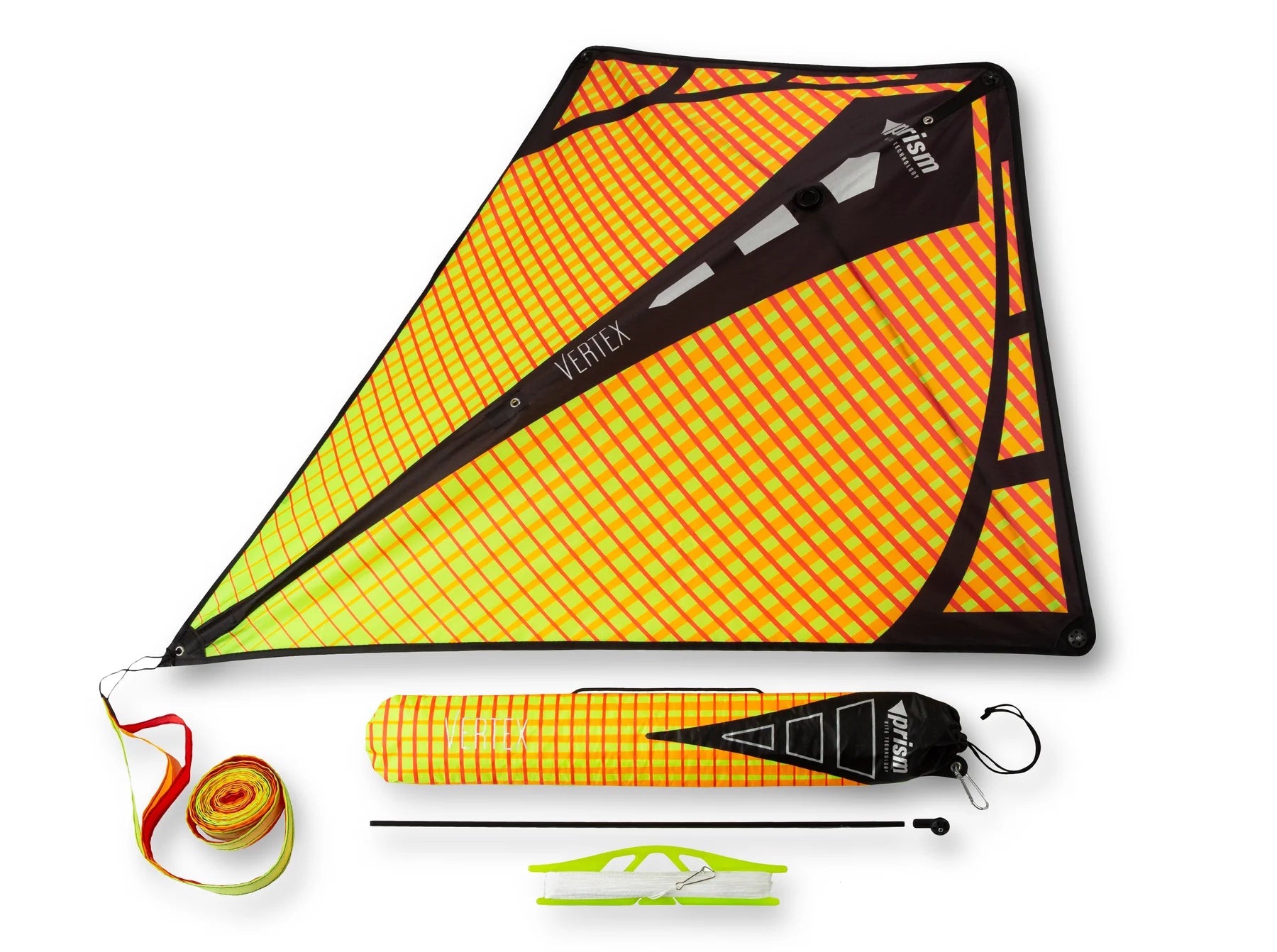 Prism Vertex Diamond Kite - Infrared LED Light Up Kite for Outdoor Fun, Beach Flying & Park Activities - Durable Nylon Fabric with Easy Launch Design for Kids & Adults