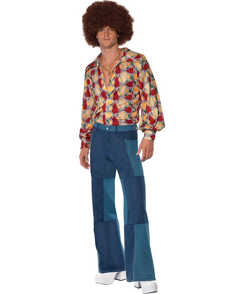 Vintage 1970s Retro Men's Costume - 70s Disco Party Outfit for Halloween, Theme Parties & Cosplay