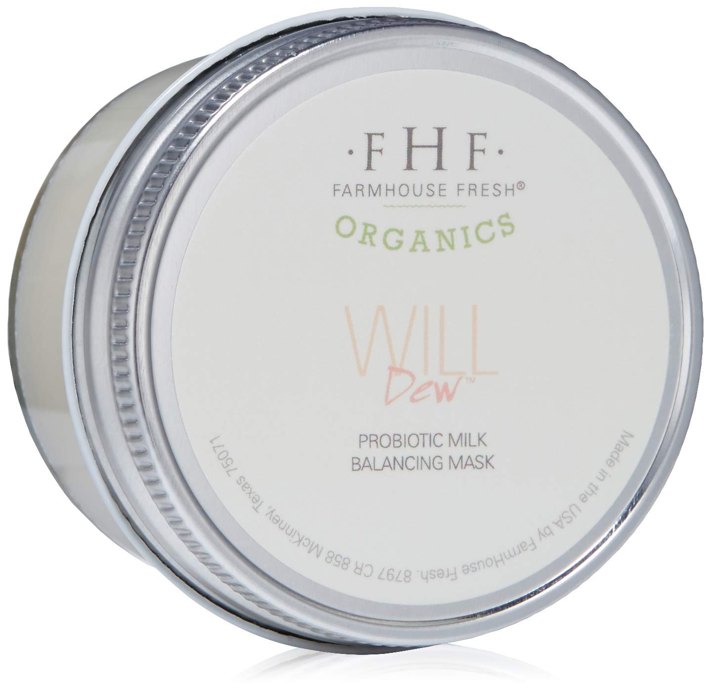 FarmHouse Fresh Will Dew Probiotic Milk Balancing Mask – 3.2 Fl Oz | Hydrating & Balancing Facial Mask with Probiotics | Anti-Wrinkle Treatment for Glowing Skin | Perfect for Daily Skincare Routine & Spa Night Self-Care