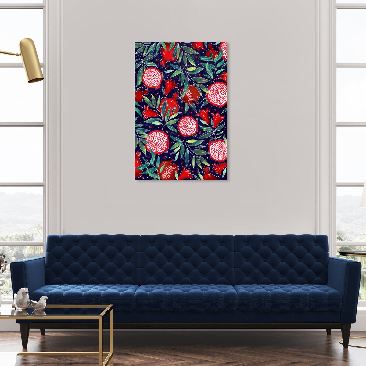 Blooming Tropical Flowers Canvas Wall Art Print - White Floral Cabin Lodge Decor for Kitchen, Living Room & Bedroom - Perfect for Home & Office Decor