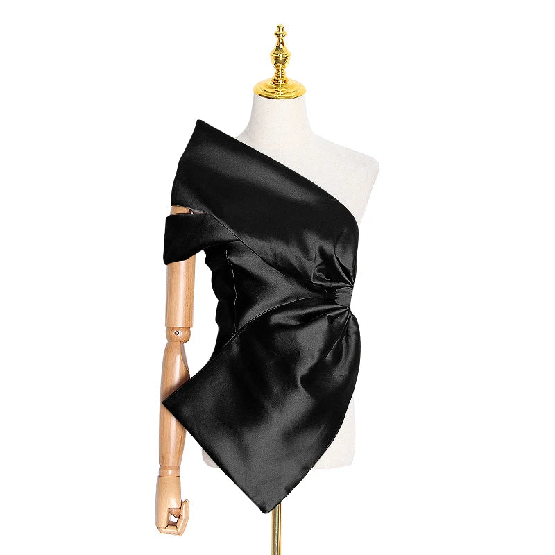 Sexy Off Shoulder Asymmetrical Blouse for Women - Sleeveless Skew Collar Top - Spring Summer Fashion - Perfect for Date Night, Parties & Beach Outfits