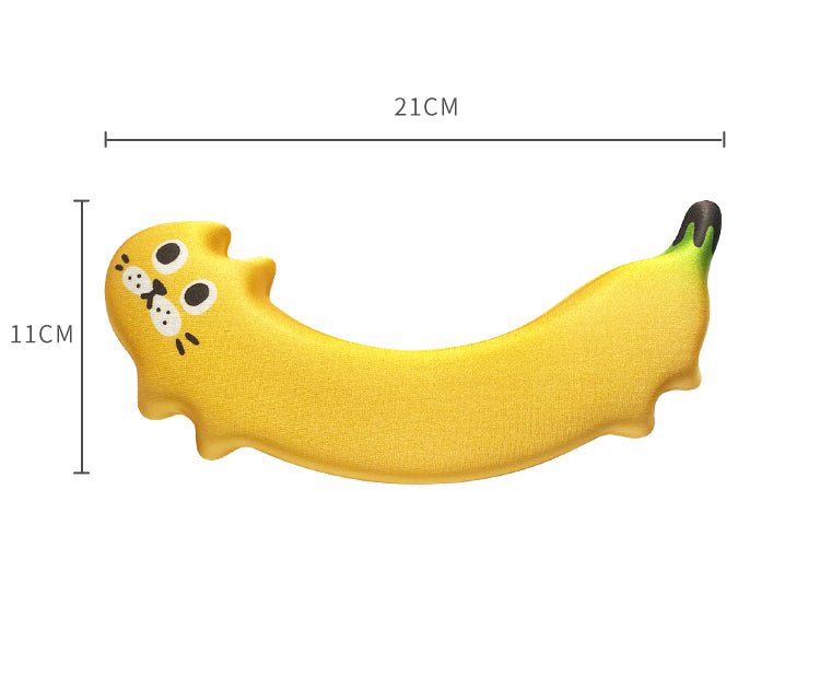 YUNZII Banana Cat Keyboard Wrist Rest - Ergonomic Cute Cat-Shaped Wrist Support for Typing Comfort - Perfect for Gamers, Office Workers & Long Computer Sessions