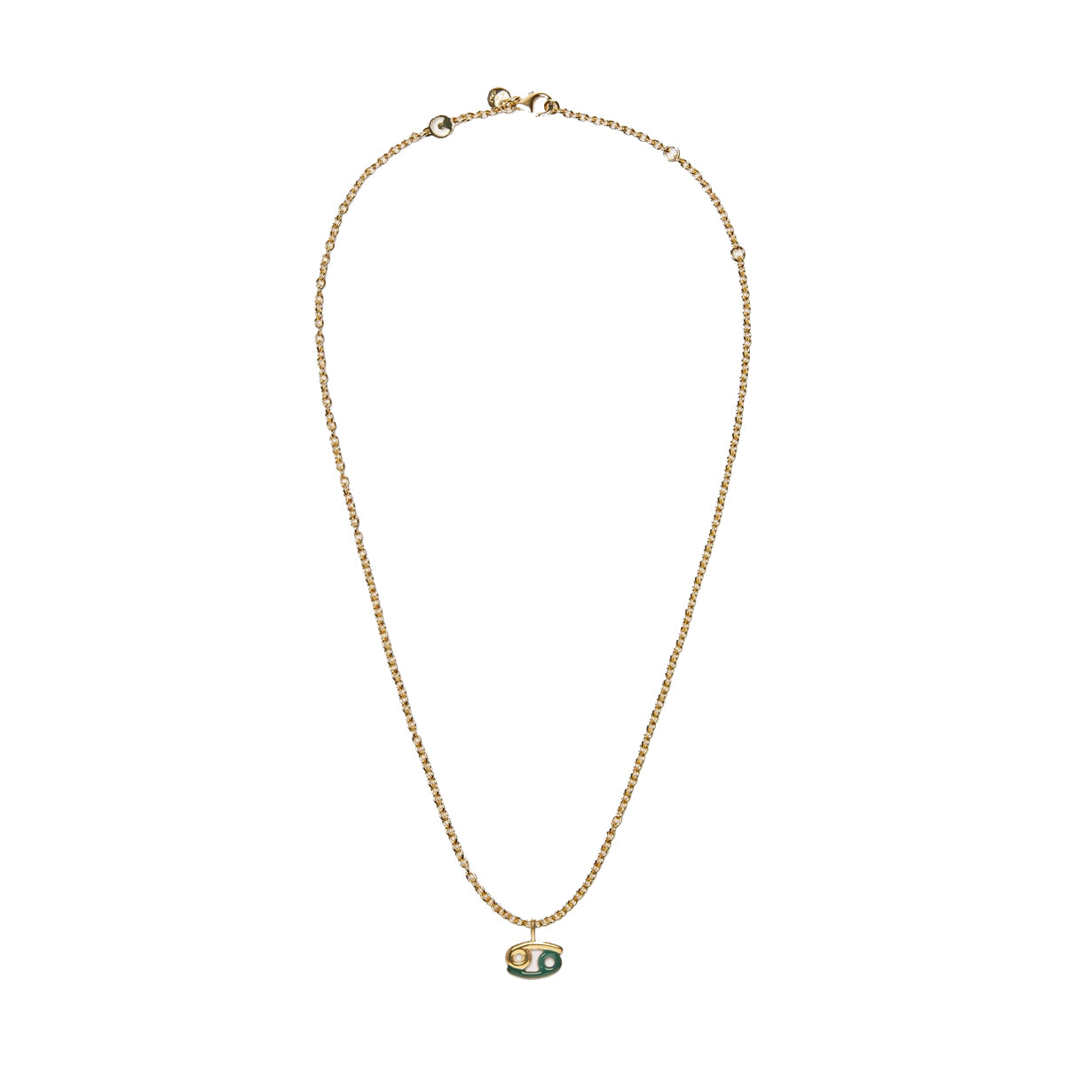 Coccinelle Cancer Gold Petrolio Necklace - Elegant Gold & Blue Statement Jewelry for Women | Perfect for Parties, Weddings & Special Occasions