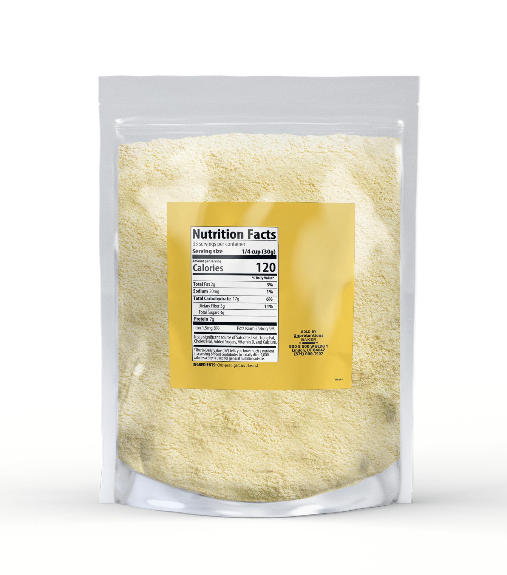 Organic Chickpea Flour 2.2 lb | Gluten-Free Garbanzo Bean Flour | Vegan, Keto & Paleo Friendly | Perfect for Baking, Cooking & Indian Recipes