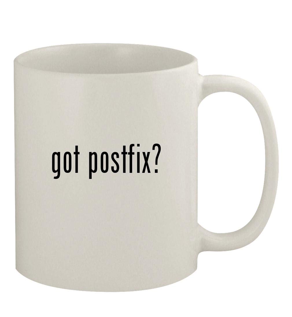 11oz White Ceramic Coffee Mug with Postfix Design - Perfect for Home, Office & Gifts
