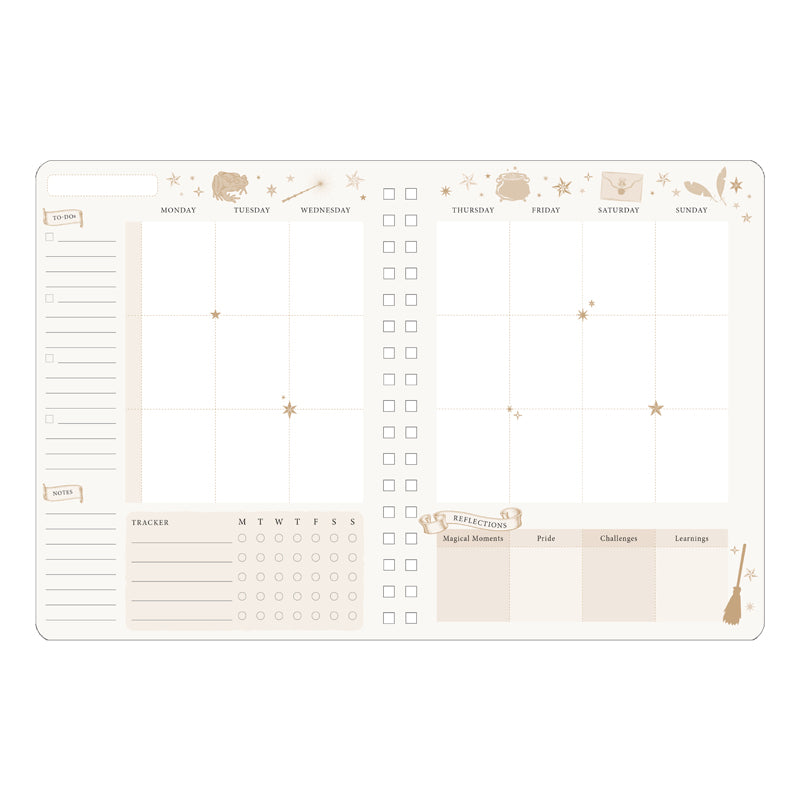 Harry Potter: Magical Places 12-Month Undated Planner - Perfect for School, Work & Gift Giving | Wizarding World Calendar for Planning & Organization