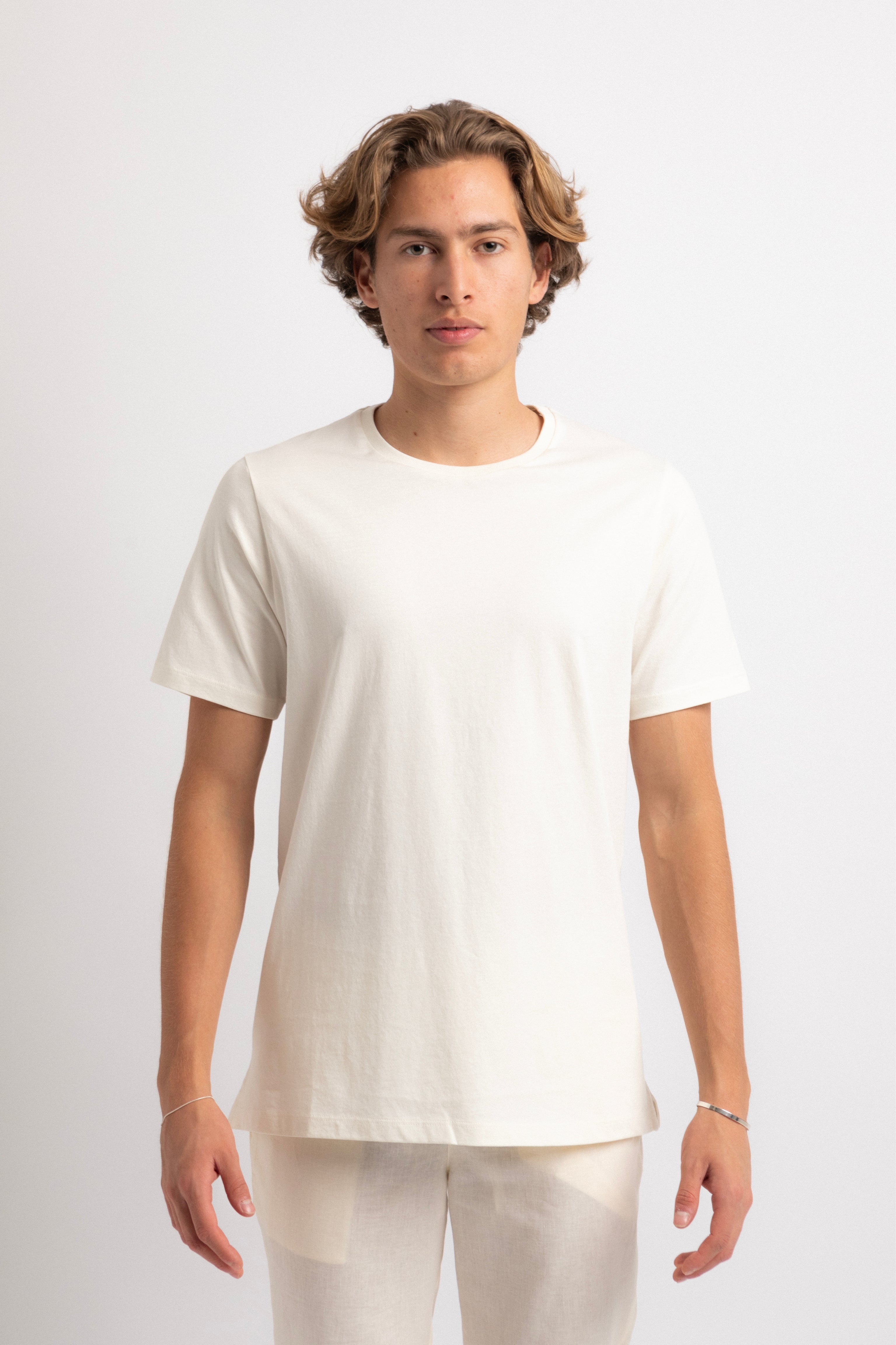 Premium Pima Cotton Women's Ivory T-Shirt - Soft Breathable Comfort Fit Casual Tee for Everyday Wear, Work & Travel