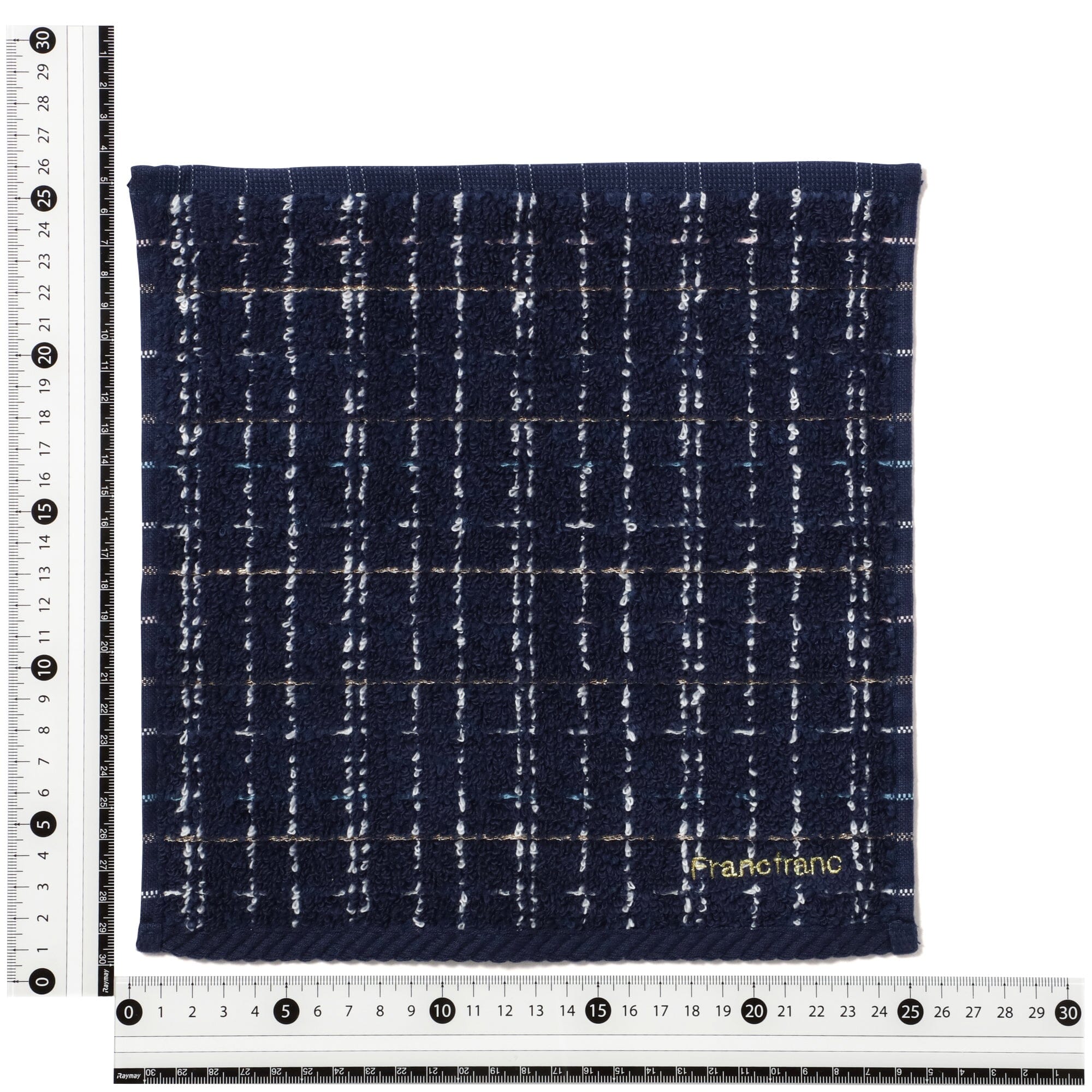 Antibacterial & Odor-Resistant Tweed Pattern Handkerchief Towel - Navy Blue | Soft & Absorbent for Travel, Gym & Everyday Use