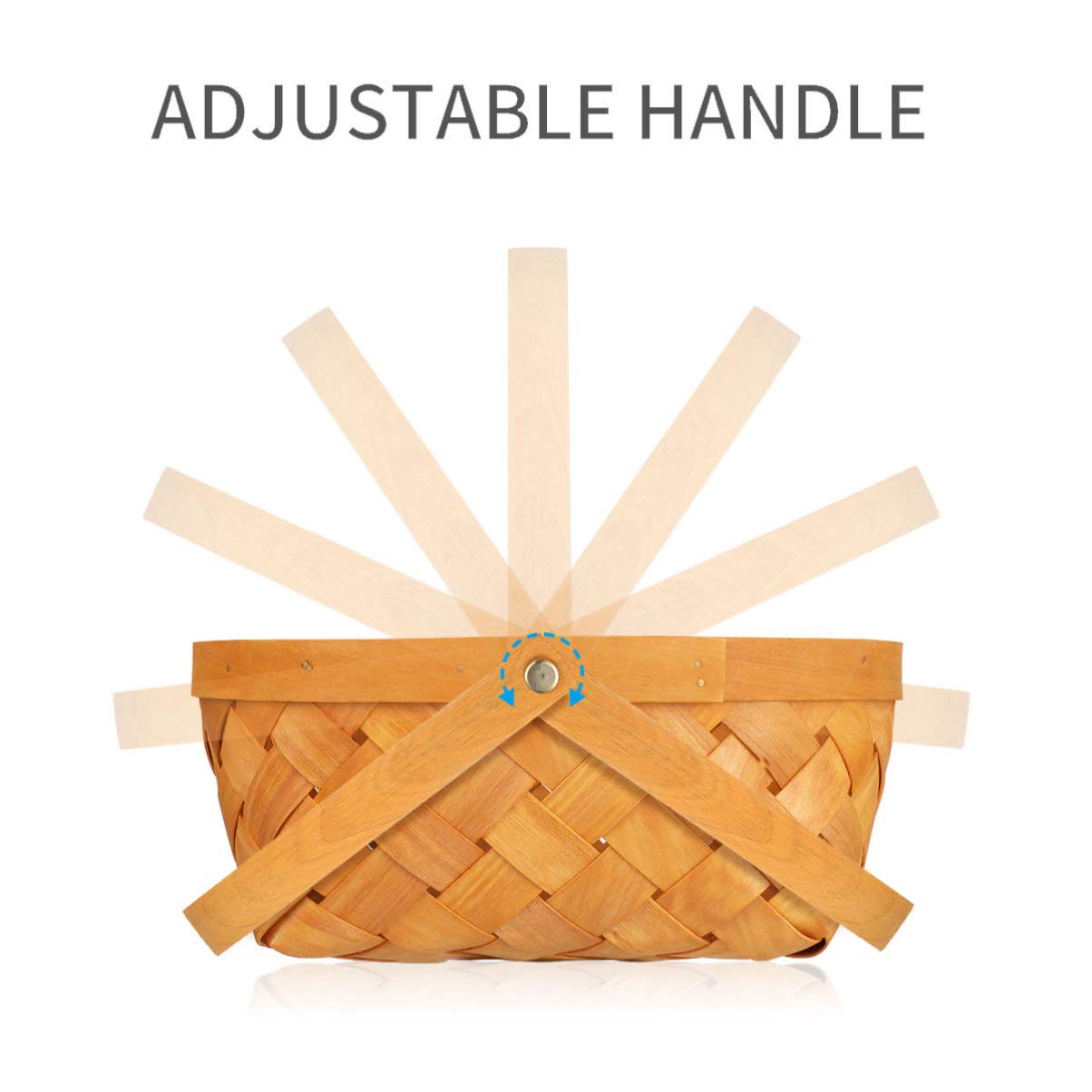 Handmade Rattan Storage Basket with Handle - Small Woven Wooden Container for Home Organization | Perfect for Bathroom, Bedroom, and Kitchen Storage