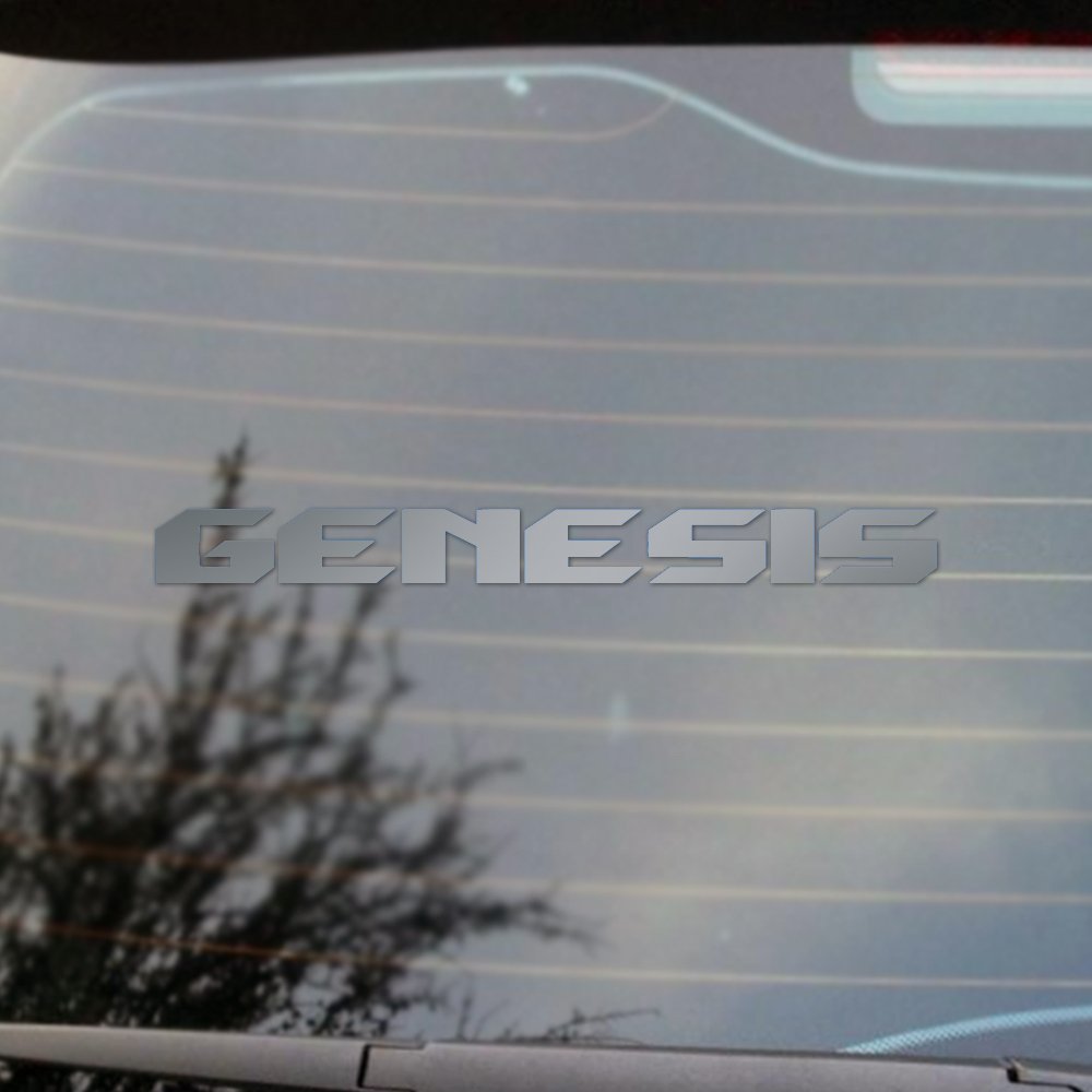 Genesis Vinyl Decal for Cosplay & Fan Gear - Silver | Perfect for Laptops, Cars & Gaming Setups