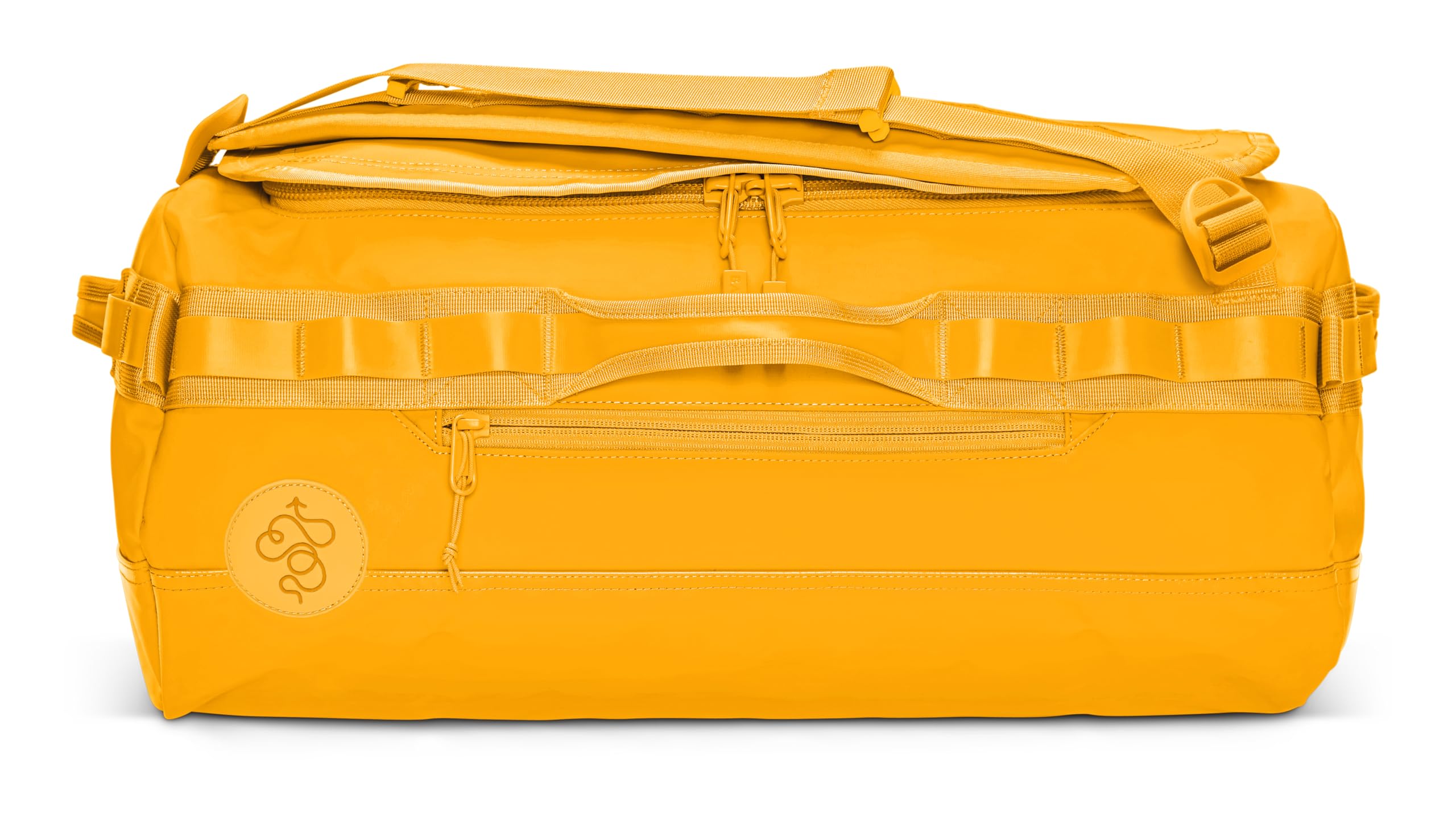 Baboon to the Moon Go-Bag Small Duffle Bag - Lightweight Water-Resistant Carry-On Travel Backpack for Men & Women | TSA-Approved Compact Luggage for Weekend Trips, Gym & Air Travel | Stylish Yellow Design