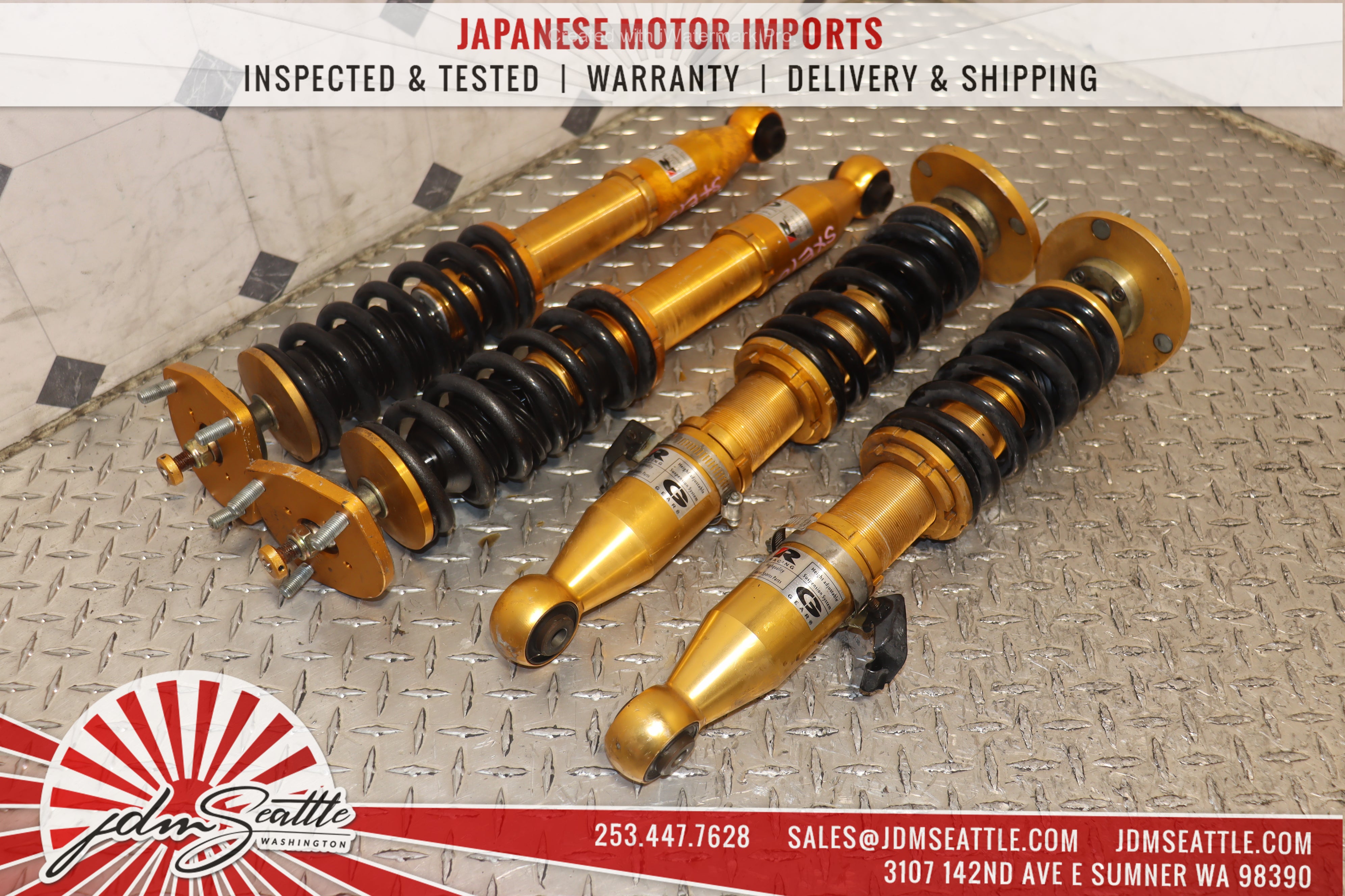 JDM Toyota Altezza SXE10 IS200 IS300 Racing Gear Motorsports Coilovers Set - High-Performance Suspension for Track & Street Racing