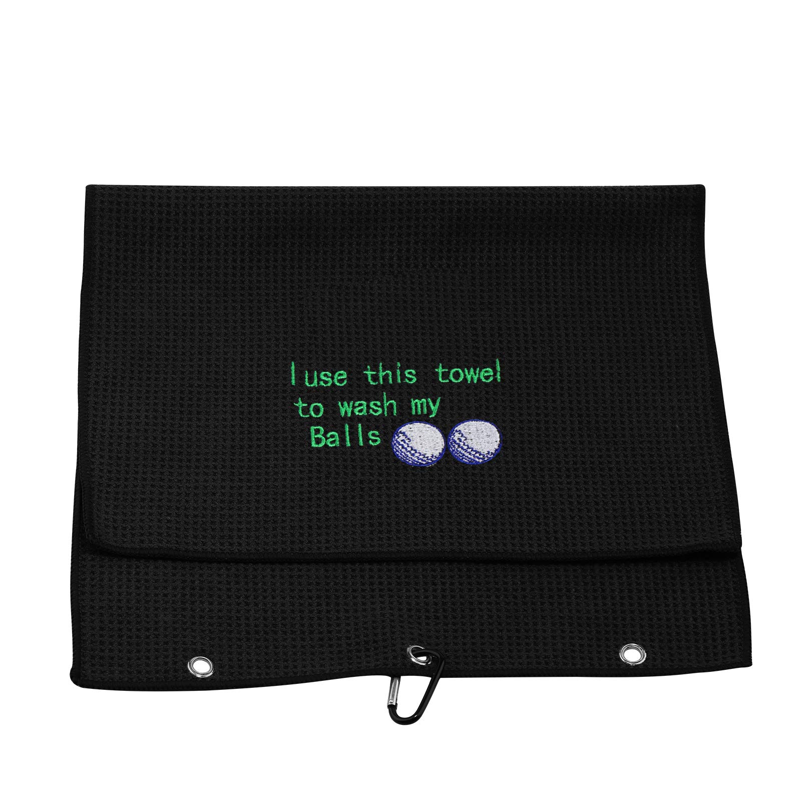 Premium Embroidered Golf Towel with Clip - Funny 