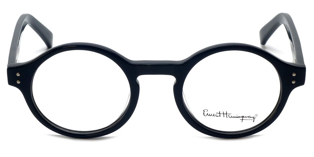 Ernest Hemingway 4616 Black Designer Reading Glasses +1.50 Strength - Stylish & Comfortable for Reading, Working & Computer Use