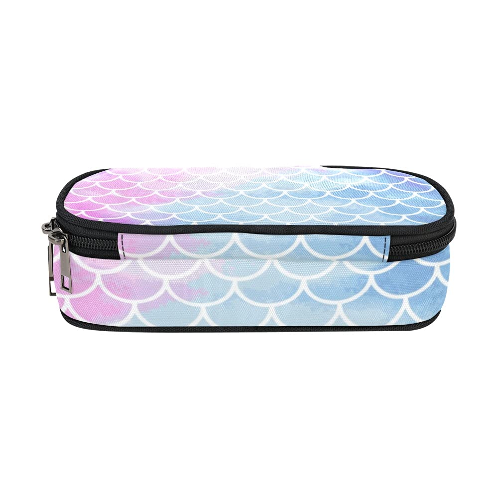 Adorable Pink Mermaid Pencil Case for Teen Girls - Large Capacity School Supply Organizer with Soft Zippers, Makeup Bag & Office Accessory - Perfect for School, Work & Travel Organization