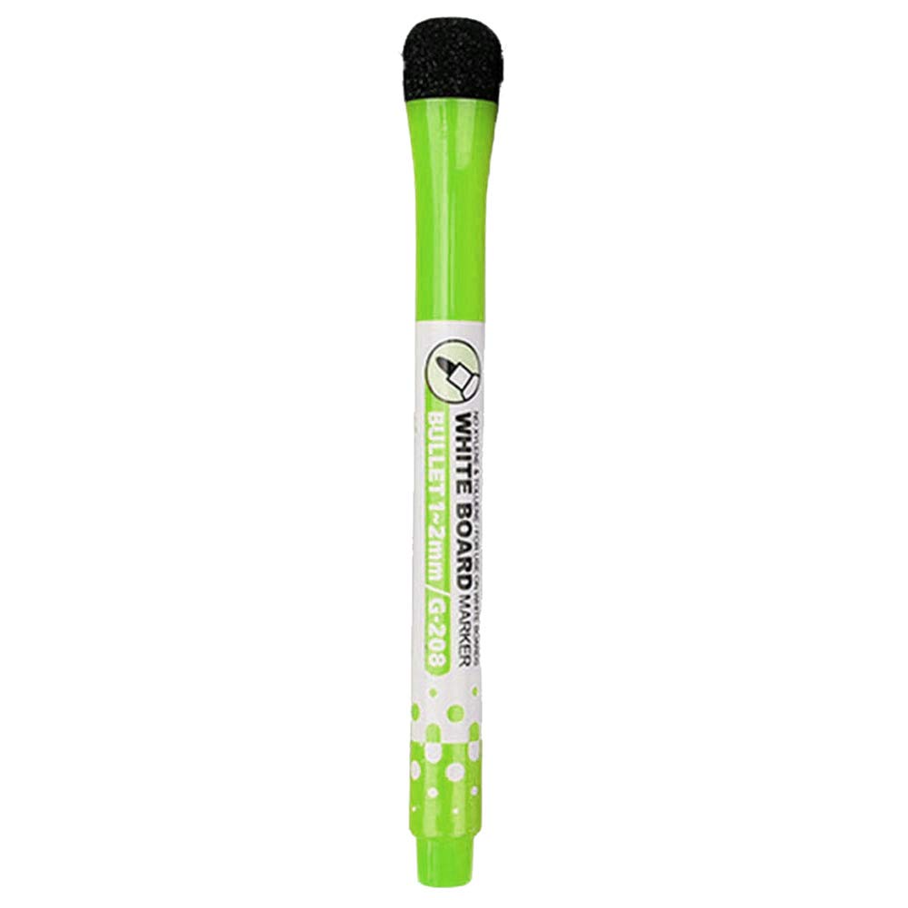 Magnetic Whiteboard Markers with Eraser - 6 Pack Dry Erase Markers for Whiteboard, Glass & Office Use - Smooth Writing Board Pens for Teachers, Students & Office Supplies (Green) - Perfect for Classrooms, Meetings & Home Organization