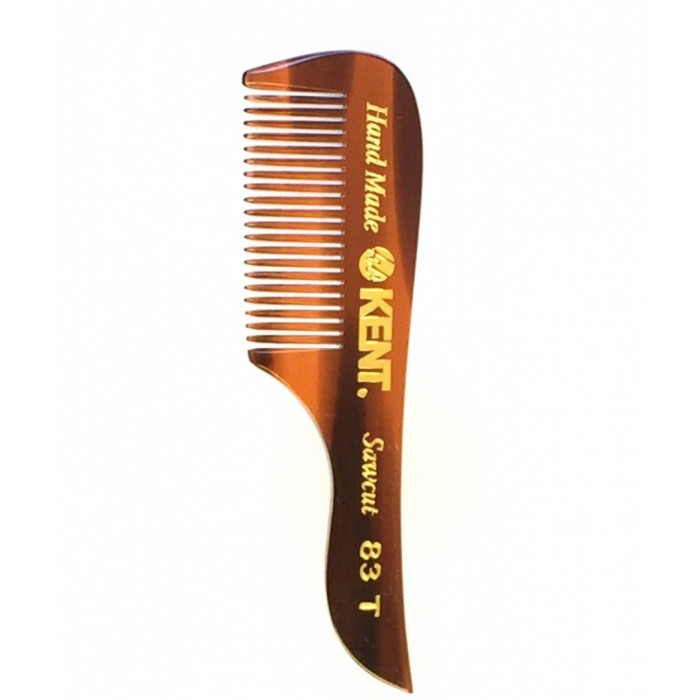 Kent 83T Handmade Beard Comb for Men - Premium Sandalwood Wooden Mustache & Facial Hair Grooming Tool - Perfect for Travel, Daily Styling & Gift Giving