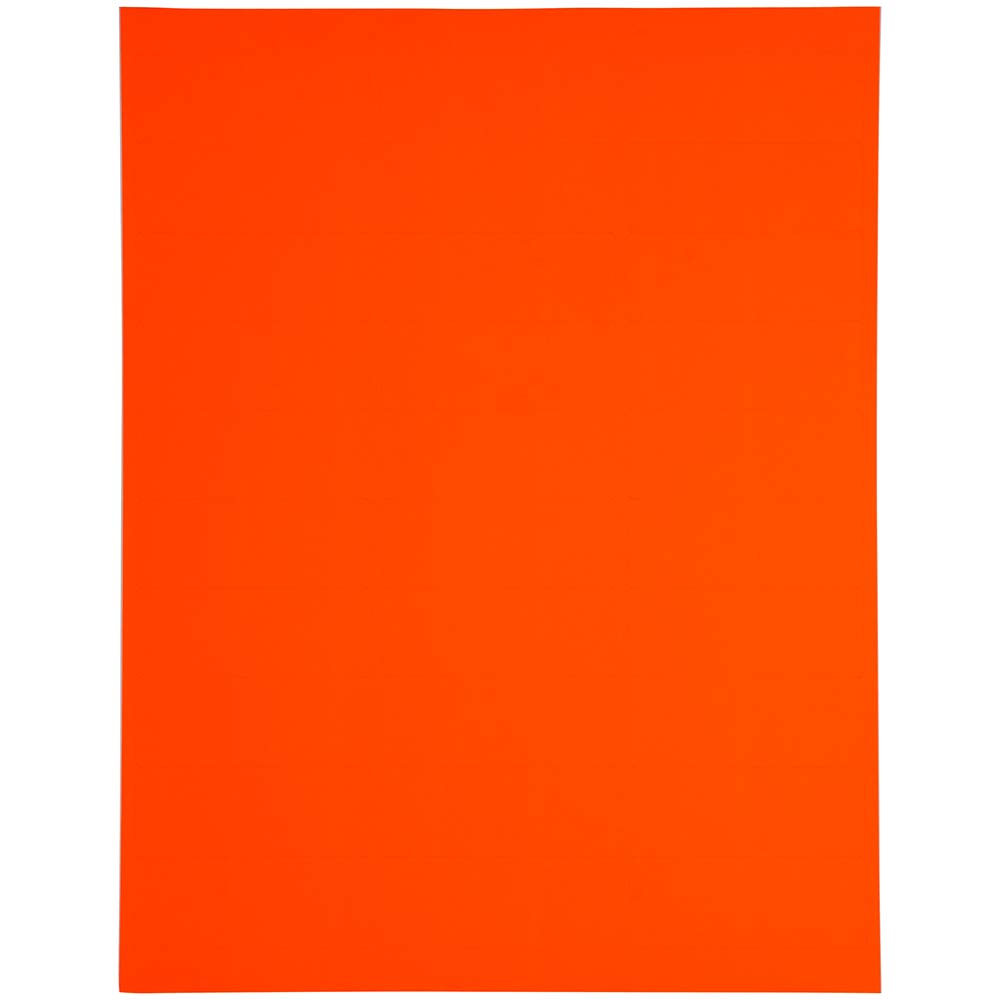 Neon Red/Orange Address Labels 1x2 5/8 - 120 Pack for Shipping & Mailing