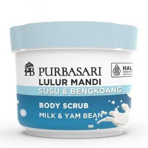 Lulur Mandi Susu Bengkoang Body Scrub - 100g Milk & Yam Bean Exfoliator for Smooth Skin | Spa Treatment, Post-Tanning Care, Pre-Wedding Ritual