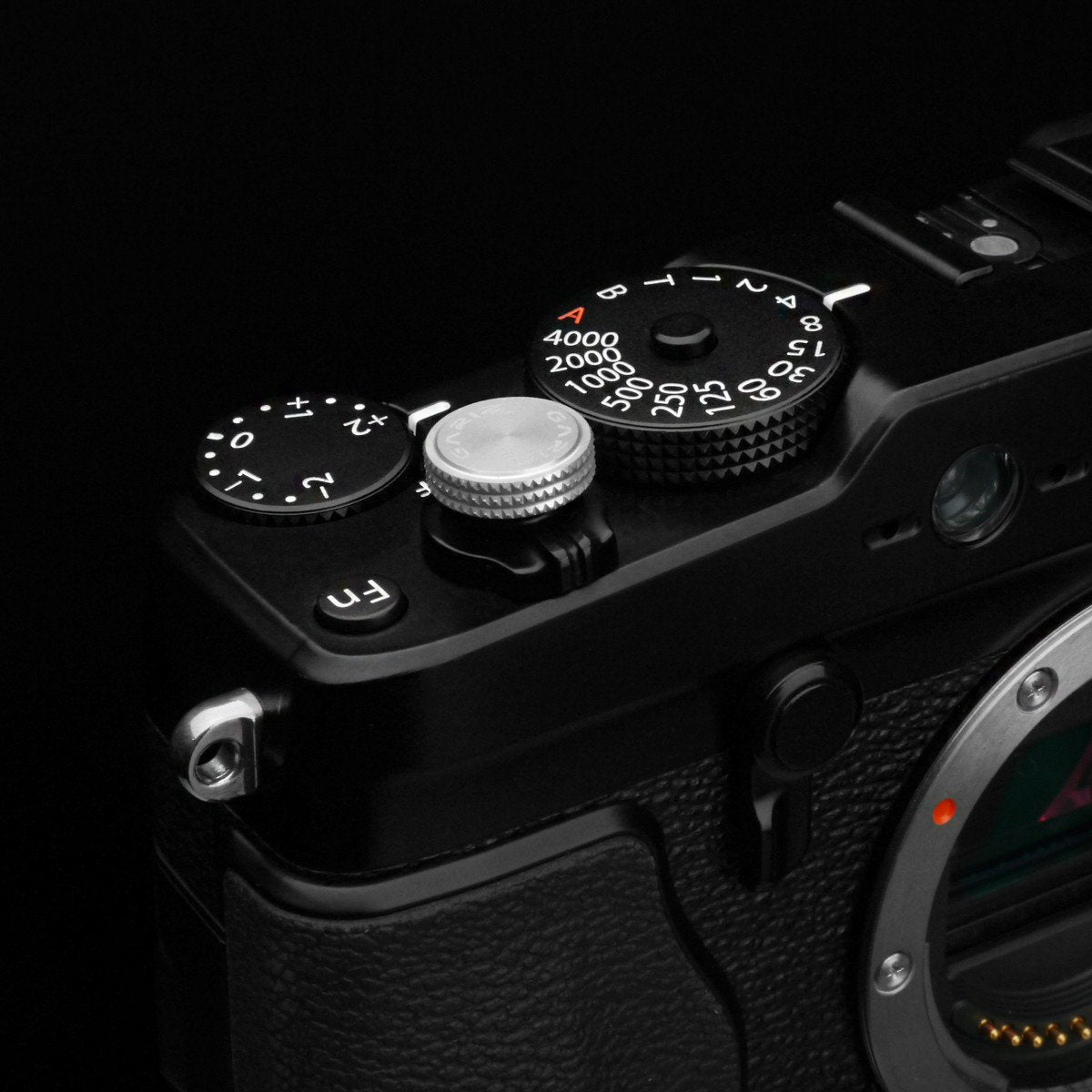 Gariz XA SBA2S Silver Screw-Type Soft Button (Black Thread) - Perfect for Camera Accessories, Tripods & Photography Gear