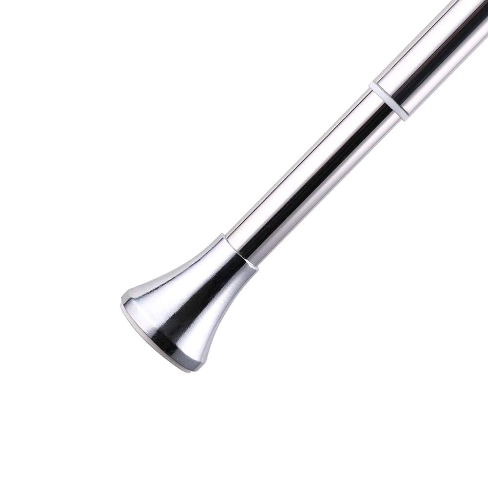 Adjustable Stainless Steel Telescopic Shower Curtain Rod - Heavy Duty 160-300cm Extendable Tension Rod for Bathroom, Kitchen, Window - Modern Metal Hook Design for Home Decor & Space Saving Solution