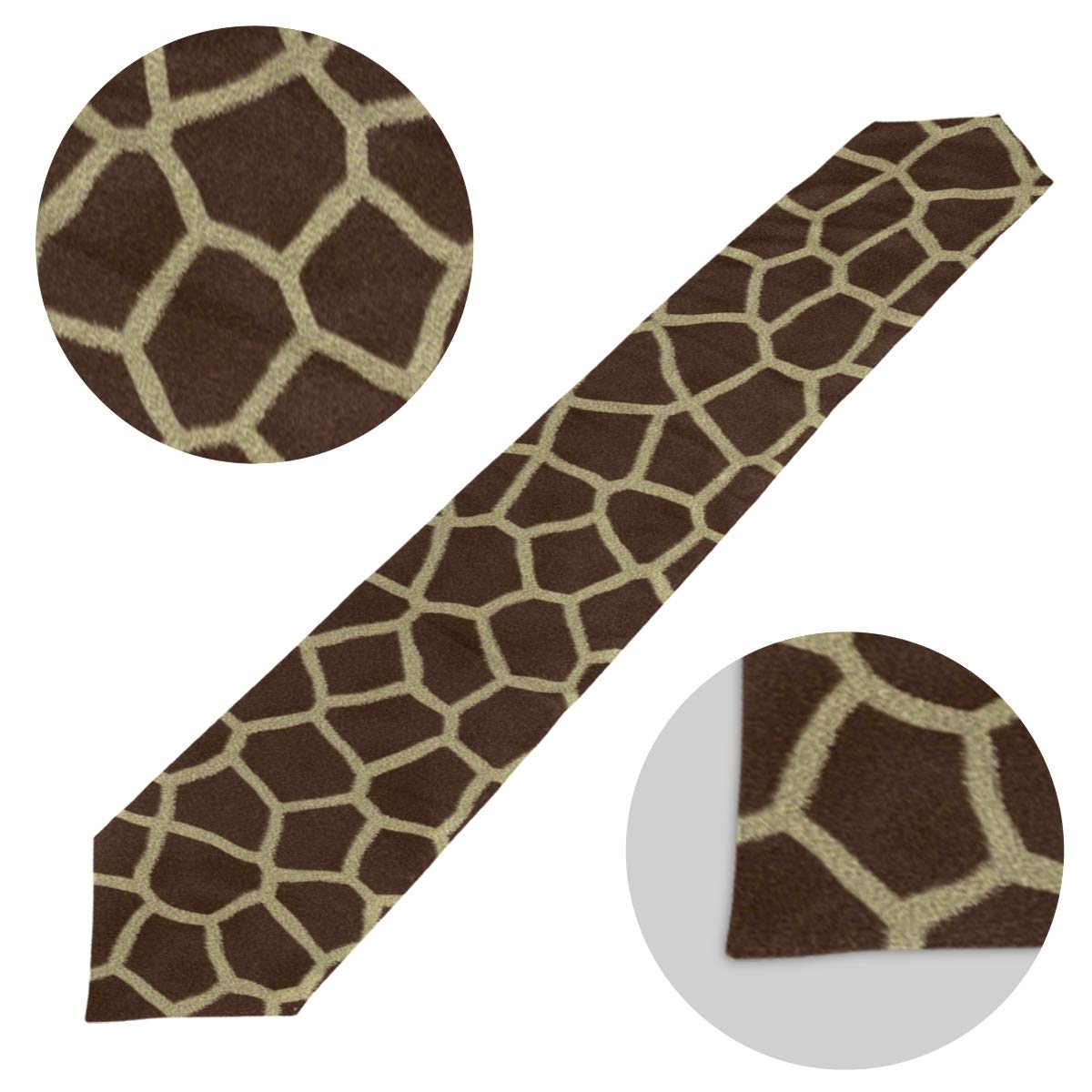 Senya 13 x 70 Inch Animal Print Giraffe Texture Fabric Table Runner & Place Mats - Elegant Dining Table Decor for Kitchen, Wedding, Party & Holiday Celebrations
