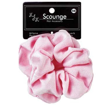 Soft Cotton Scrunchy Ouchless Hair Ties for Women (Baby Pink) - Gentle Ponytail Holders for Daily Use, Workouts & Hair Styling