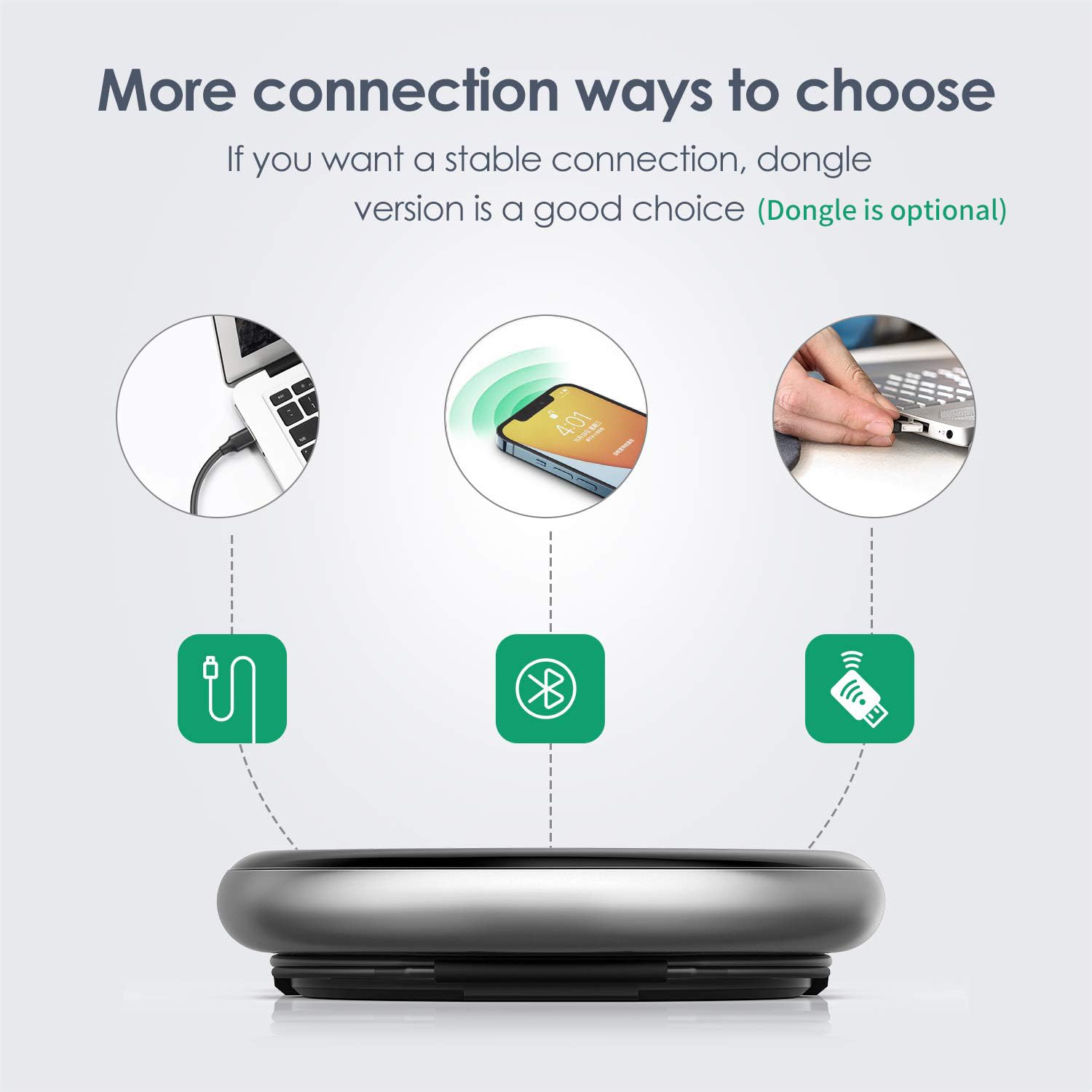 Yealink CP700 Teams Certified Wireless Conference Speakerphone with Bluetooth, Noise Reduction & 360° Voice Pickup - Ideal for Home Office, Business Meetings & Remote Collaboration (Dongle Not Included)