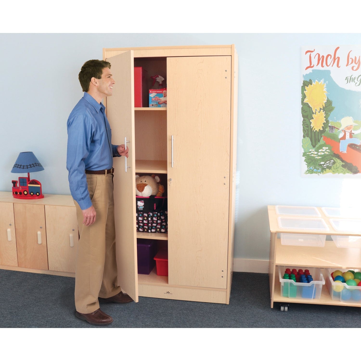 Tall and Wide Storage Cabinet - Extra Large Organizer for Home, Office & Garage - Perfect for Storing Clothes, Toys & Supplies