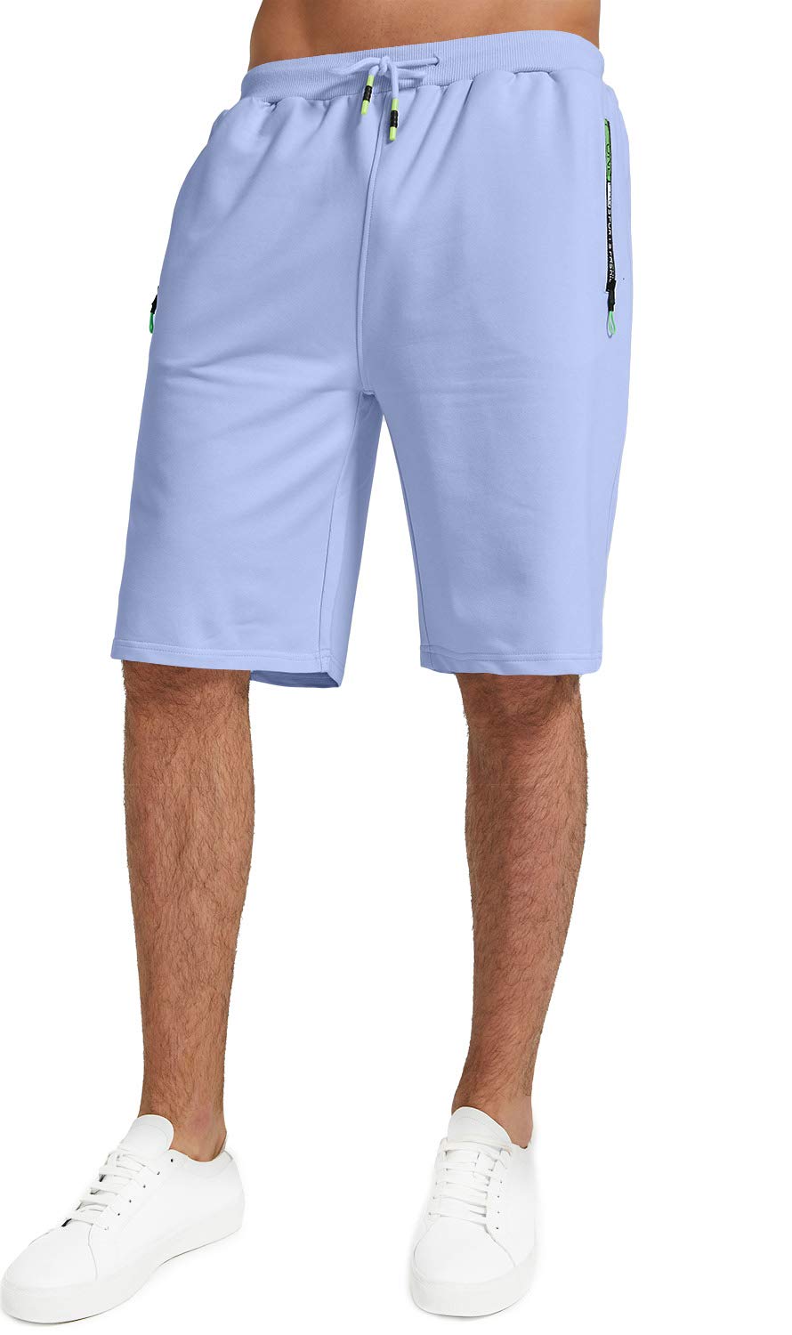 YTD Men's Casual Classic Fit Drawstring Shorts - Elastic Waist, Pockets - Perfect for Summer, Beach, Gym & Outdoor Activities