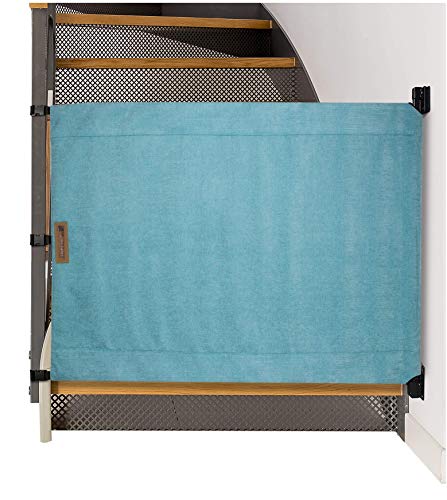 Stair Barrier Baby & Pet Safety Gate - Adjustable Banister to Wall Baby Gate for Kids & Dogs - Fabric Stair Gate with Secure Lock - Made in USA - Perfect for Stairs, Hallways & Doorways