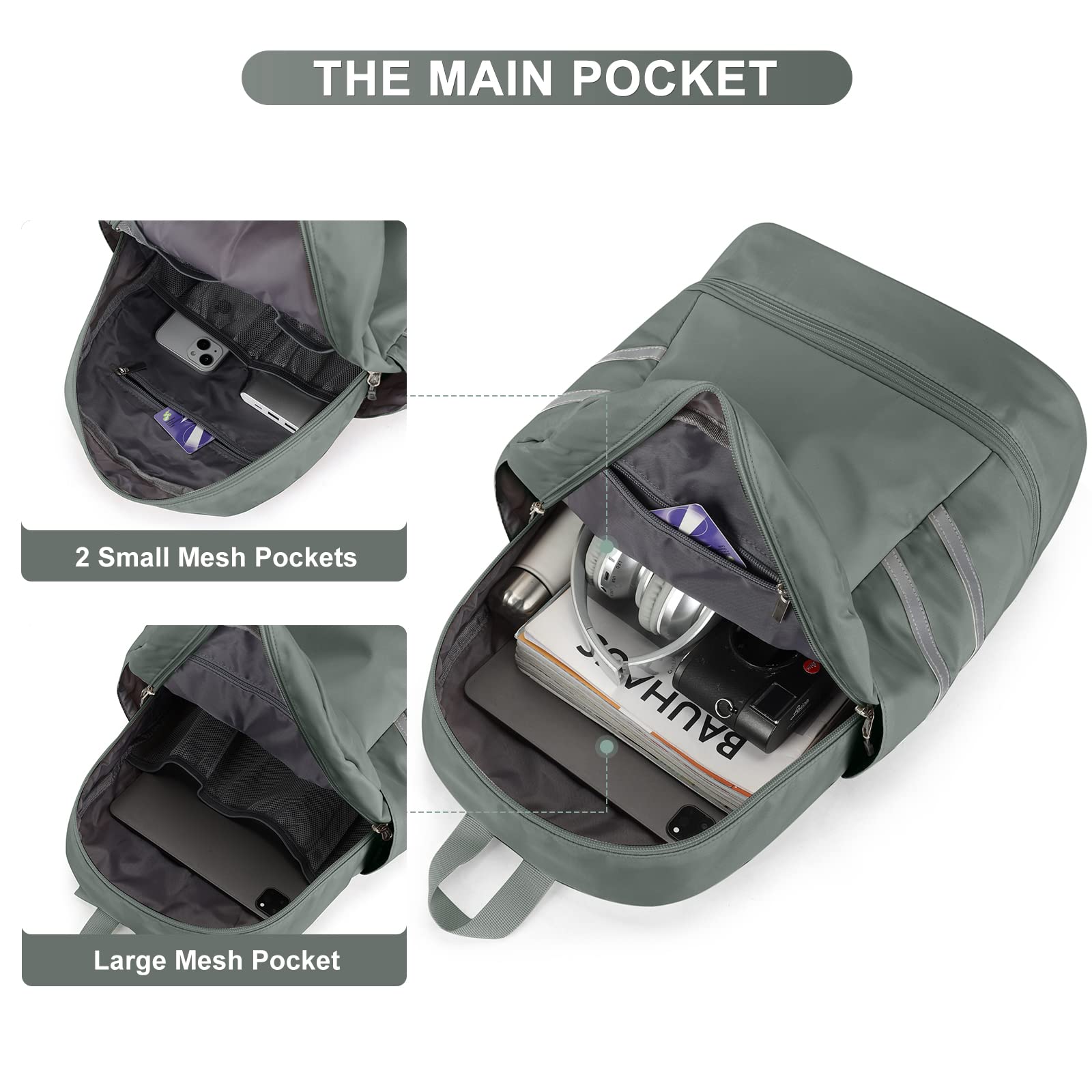 Coofay Women's Waterproof Small Gym Backpack with Shoe Compartment - Lightweight Travel & Sports Backpack for Workout, Yoga, Hiking & Daily Use