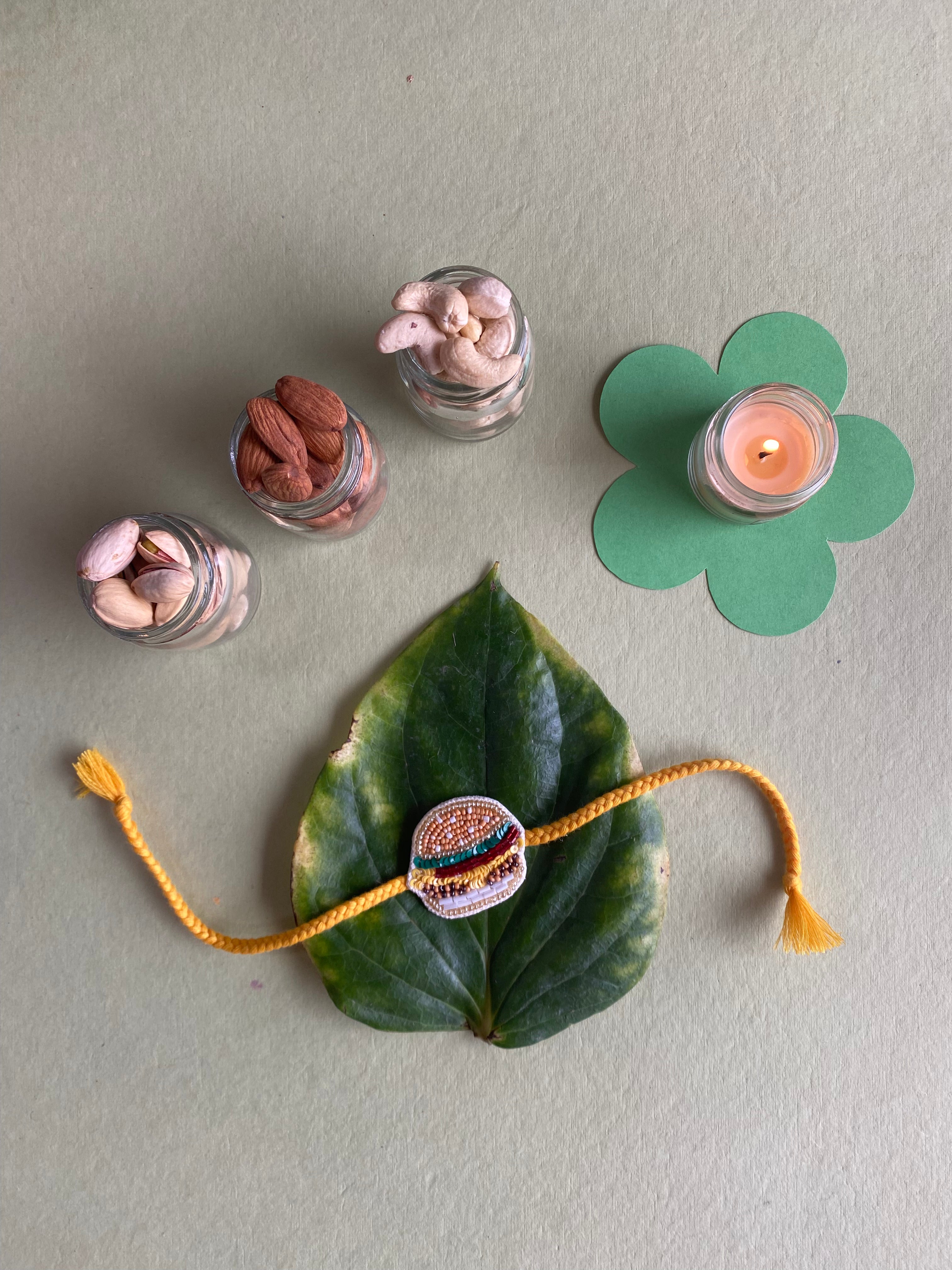 Burger Embroidered Rakhi - Unique Fast Food Themed Raksha Bandhan Bracelet for Brothers - Perfect for Sibling Bonding & Festival Gifts