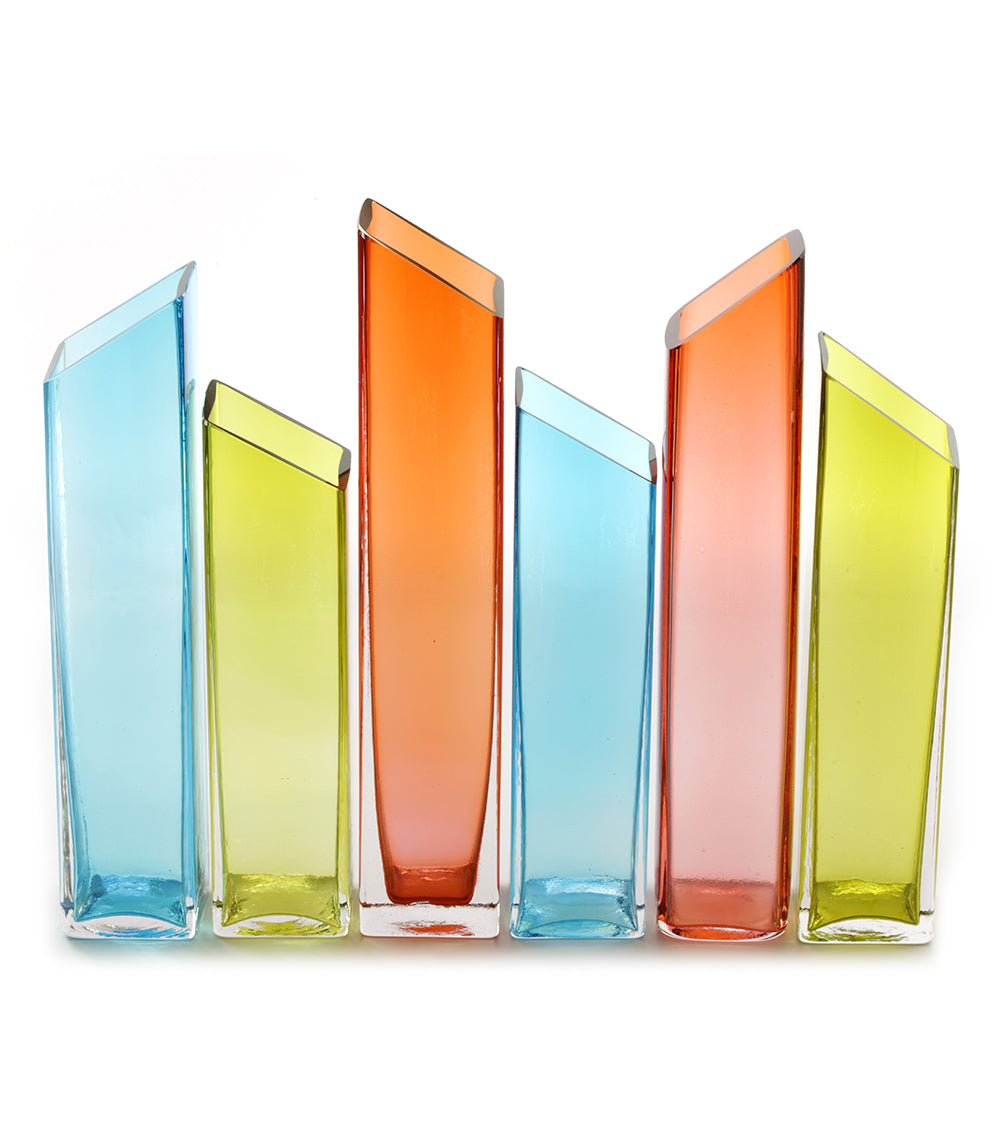 Ben Silver Spring City Glass Sculpture - Skyline Series Art Piece for Home & Office Decor | Elegant Gift for Collectors & Interior Design
