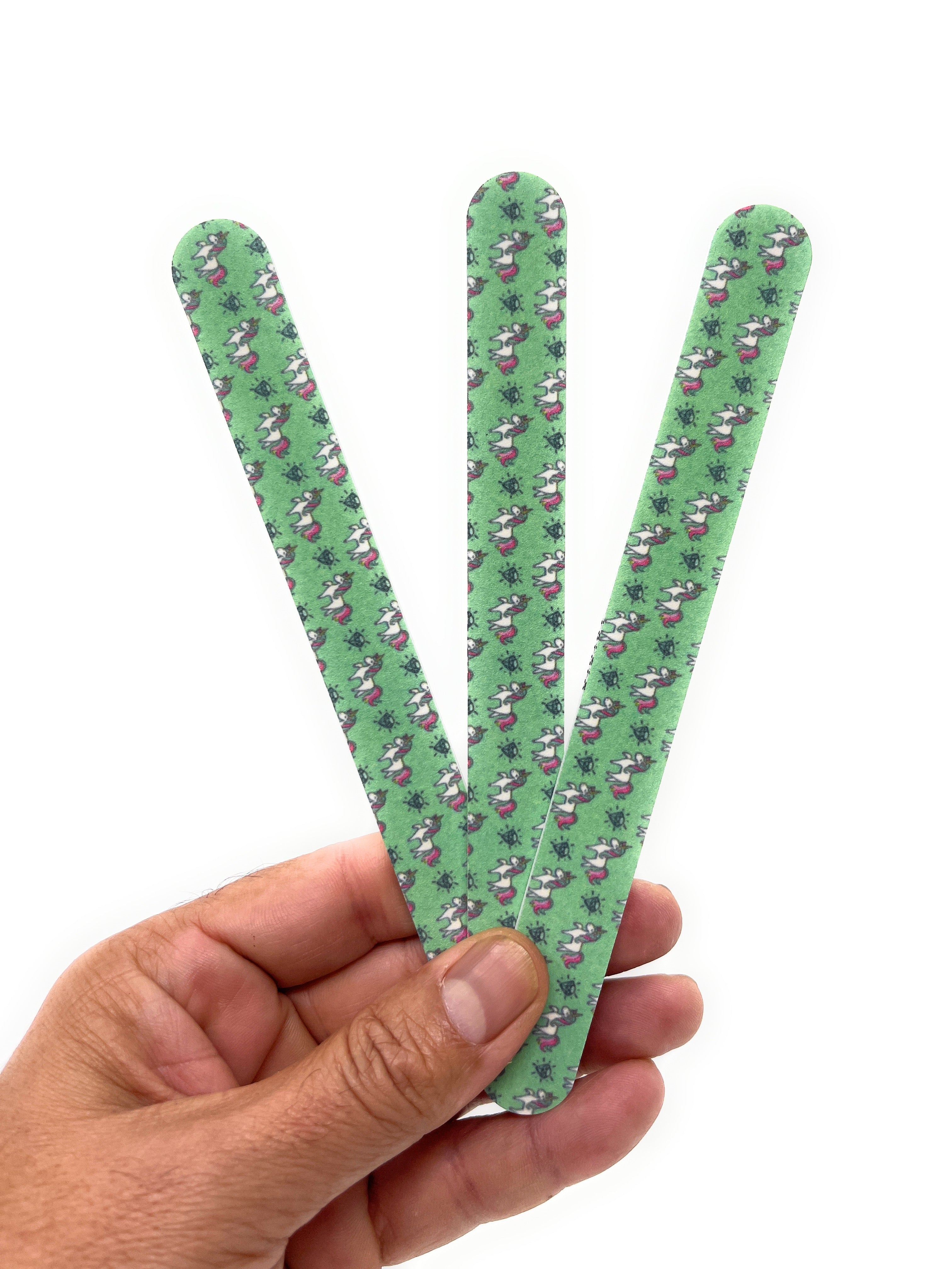 Tropical Shine Nail File - 3 Pack Cushioned Dual Sided Emery Boards (180 Fine & 240 Grit) - Perfect for Home, Salon & Travel Manicures