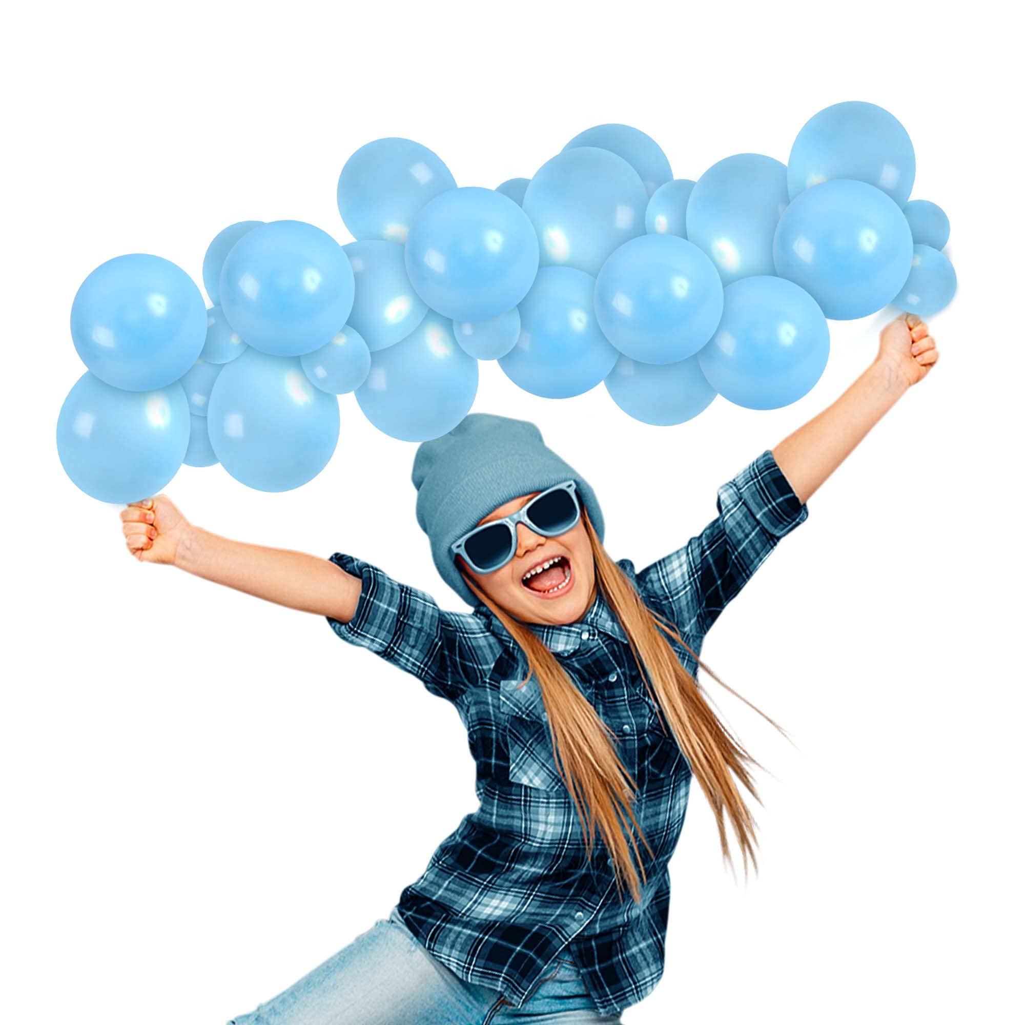 Mini Baby Blue Balloons - 5 Inch Matte Light Blue Latex Balloons for Baby Showers, Birthday Parties & Weddings - 100 Pack Dusty Sky Blue Pastel Balloons
