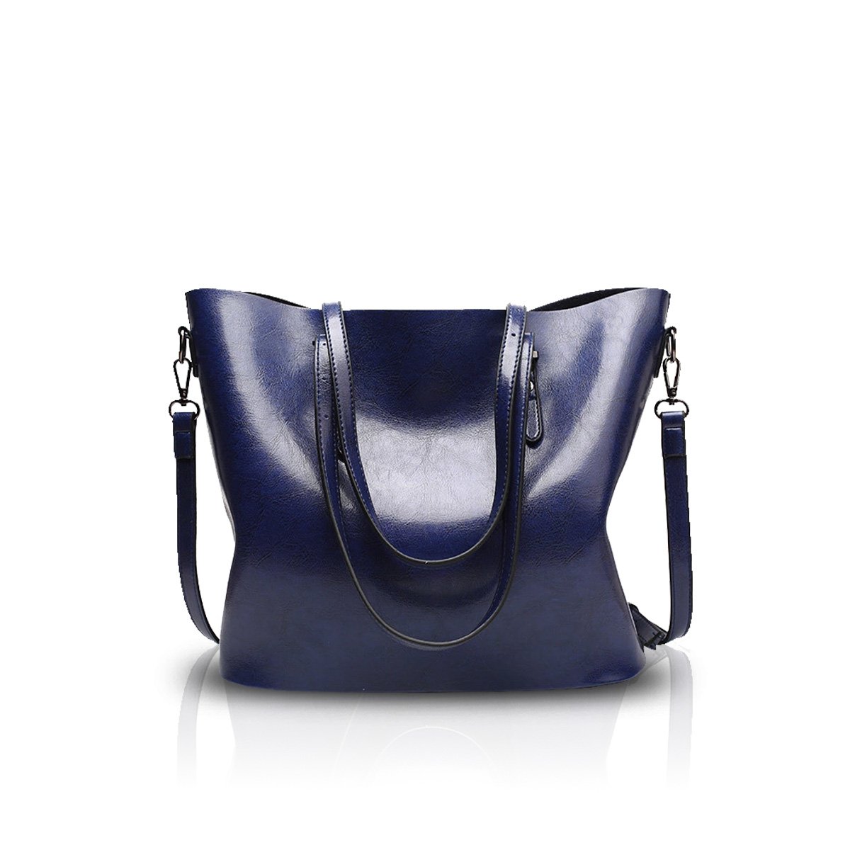 NICOLE&DORIS Women's PU Leather Tote Bag - Stylish Shoulder Bag & Crossbody Messenger Purse for Work, Travel & Everyday Use