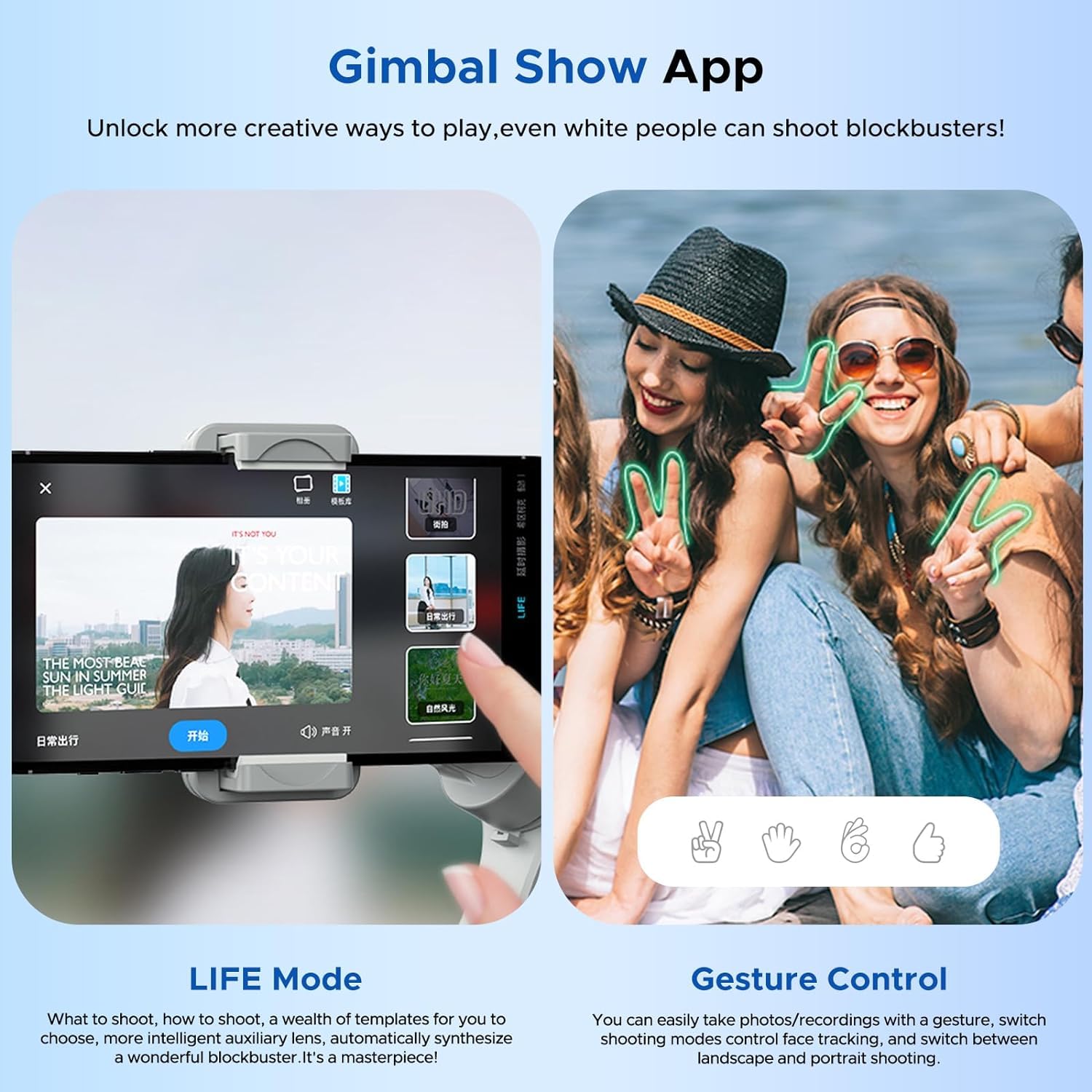 3-Axis Foldable Phone Gimbal Stabilizer with Face Tracking for iPhone 16/16 Pro Max/15/15 Pro & Android - Smartphone Stabilizer for TikTok, YouTube Vlogging & Smooth Video Recording - Perfect for Travel, Live Streaming and Content Creation