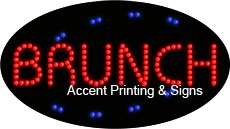Brunch Flashing & Animated LED Sign - High Impact, Energy Efficient Cafe Sign for Restaurants, Coffee Shops & Breakfast Bars - Perfect for Window Displays & Indoor Decor