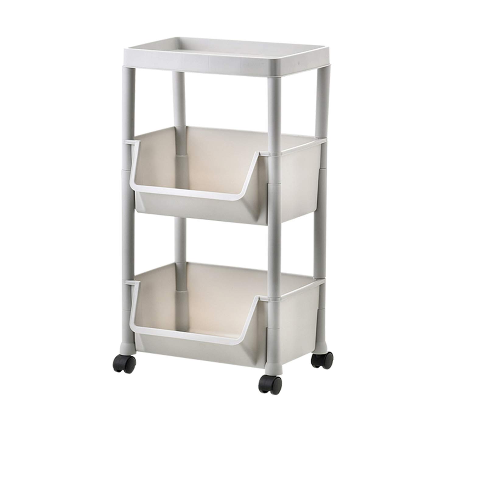 Professional Salon & SPA Rolling Trolley Cart - 3-Tier Beauty Storage Organizer with Wheels for Hairdressing, Tattoo & Nail Equipment (Black/Gray) - Perfect for Salon Stations, Mobile Services & Home Spa Organization