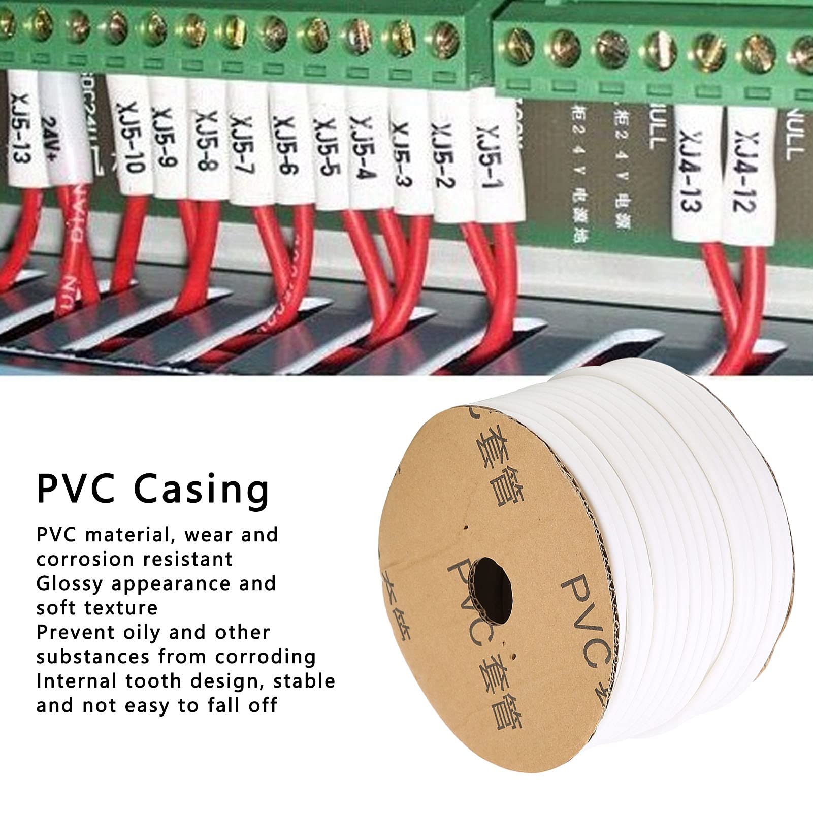 PVC Wire Marker Tubes with Internal Tooth Design - Flexible, Wear-Resistant Tubing for Printers (ZMY-1.5) | Ideal for Cable Management, Labeling & Organization in Offices, Workshops & Industrial Settings