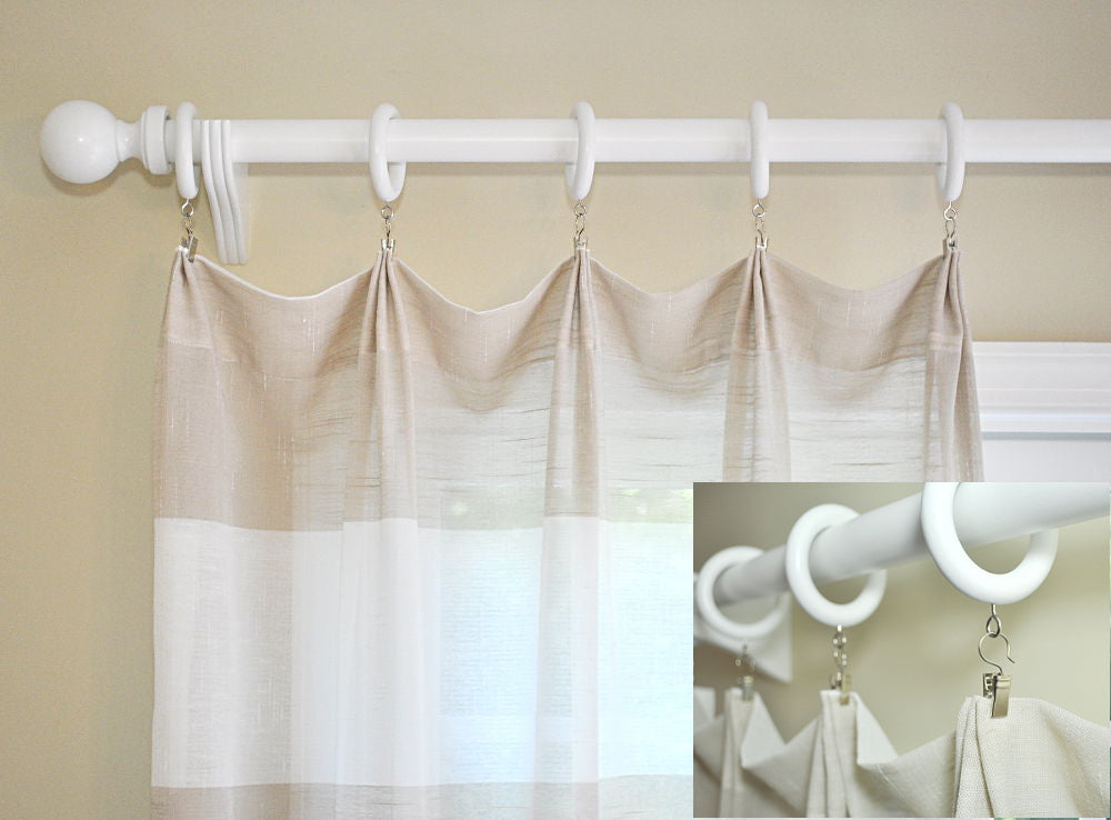 Pinch Pleat Curtain Clips - 20 Pack for Drapes & Sheers - Easy DIY Curtain Hooks for Home Decor & Window Treatments