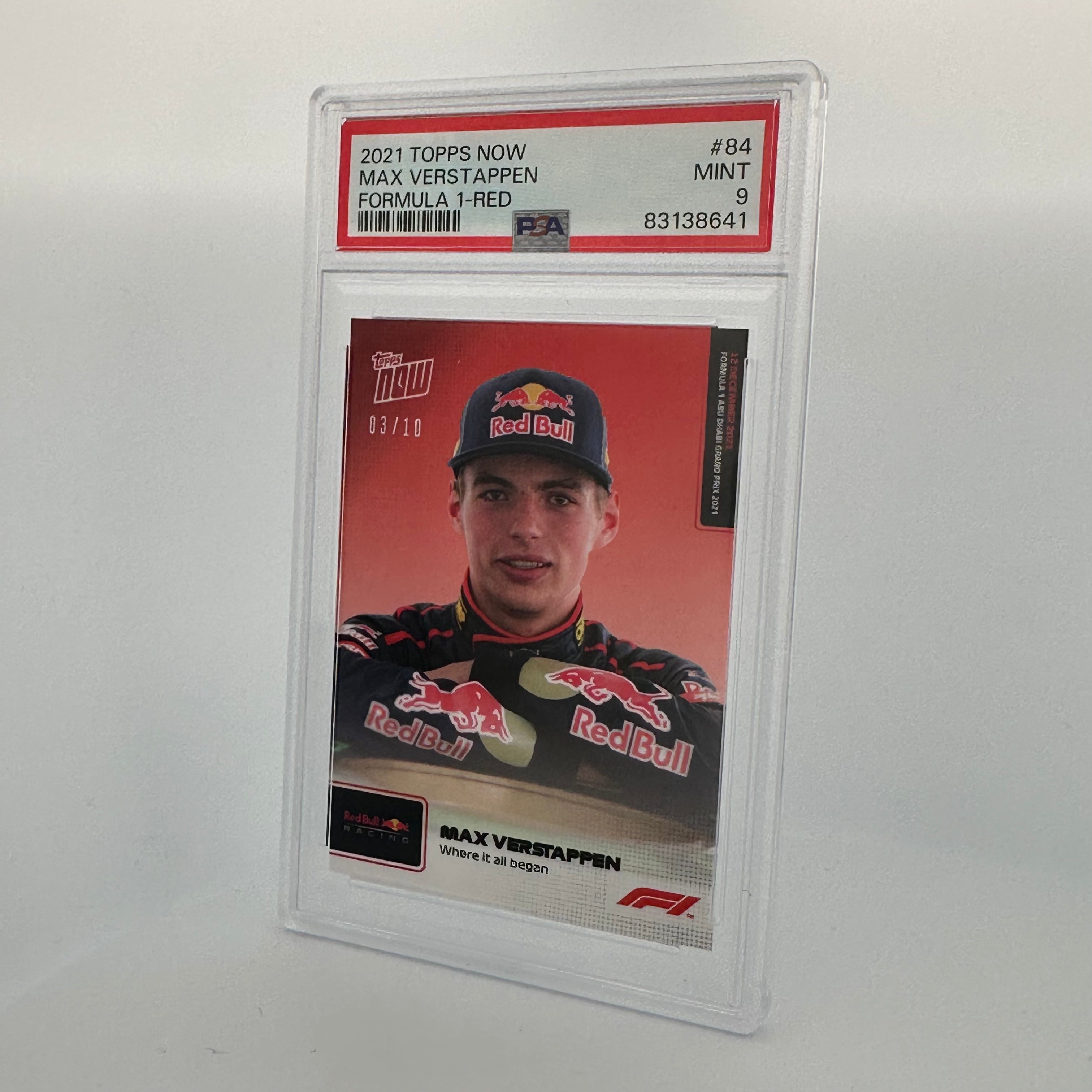 PSA 9 Graded 2003/10 Max Verstappen #84 Red Bull Racing Rookie Card - Perfect for F1 Collectors & Motorsport Memorabilia Displays