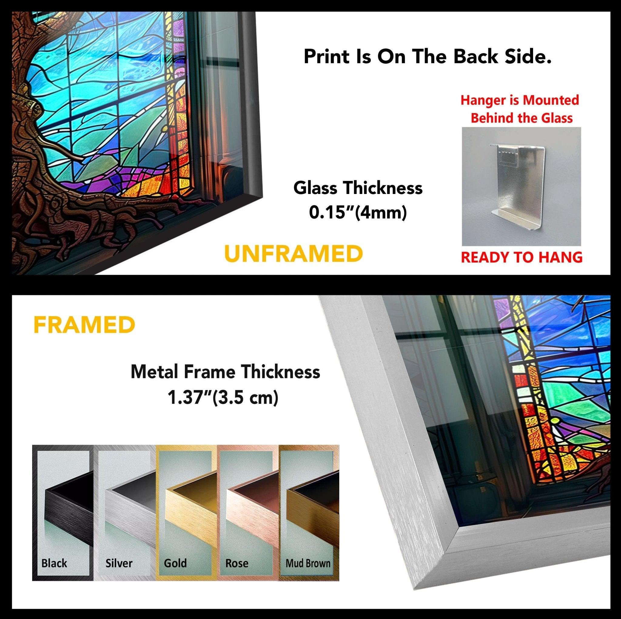 Stunning Yellow Life of Tree Glass Wall Art - Handmade Modern Home Decor for Living Room, Bedroom & Office - Perfect for Gifts & Interior Design