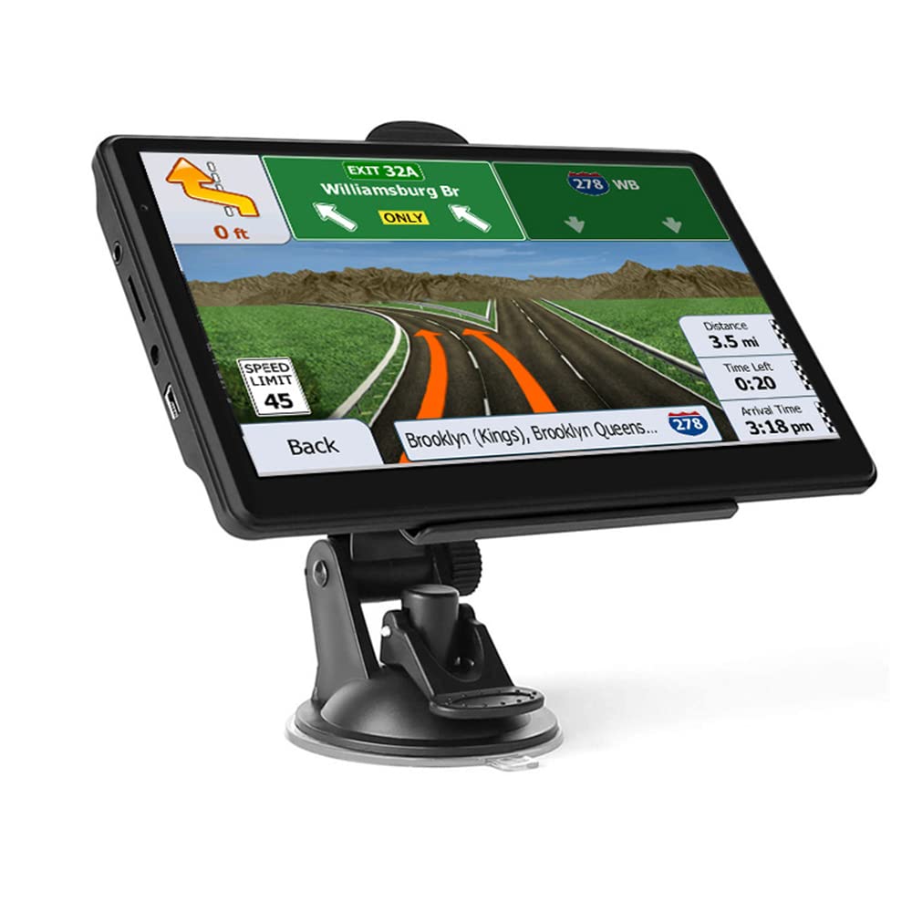 7 Inch HD Touch Screen GPS Car Navigation System - Heavy Duty Truck GPS with Free Lifetime Map Updates for UK & Europe 2024 - Multi-Language Voice Guidance - Perfect for Cars, Trucks & Commercial Vehicles