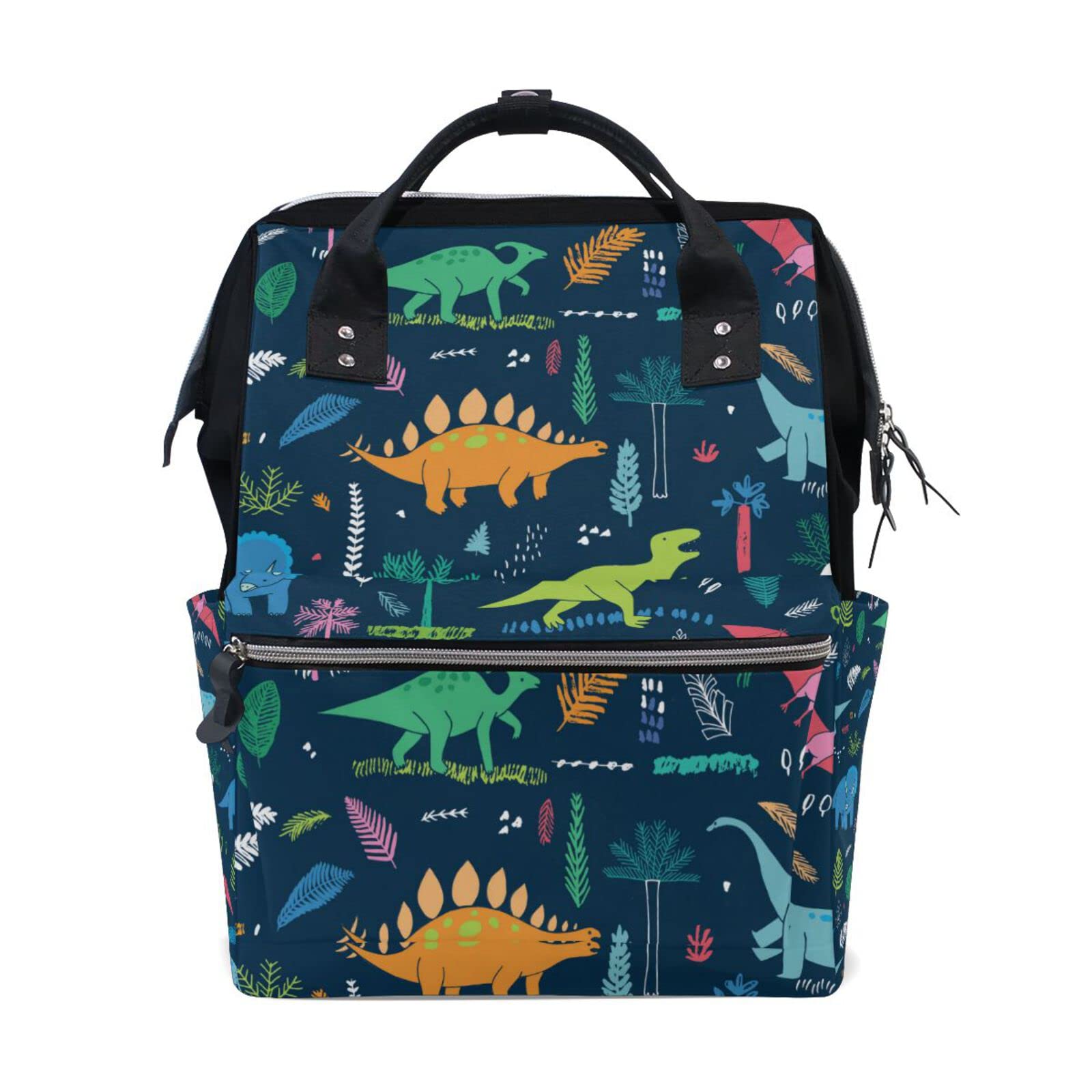 Dinosaurs Diaper Backpack for Moms - Large Capacity Baby Nappy Changing Bag, Travel Backpack for Girls & Boys | Perfect for Daycare, Park Outings & Family Trips